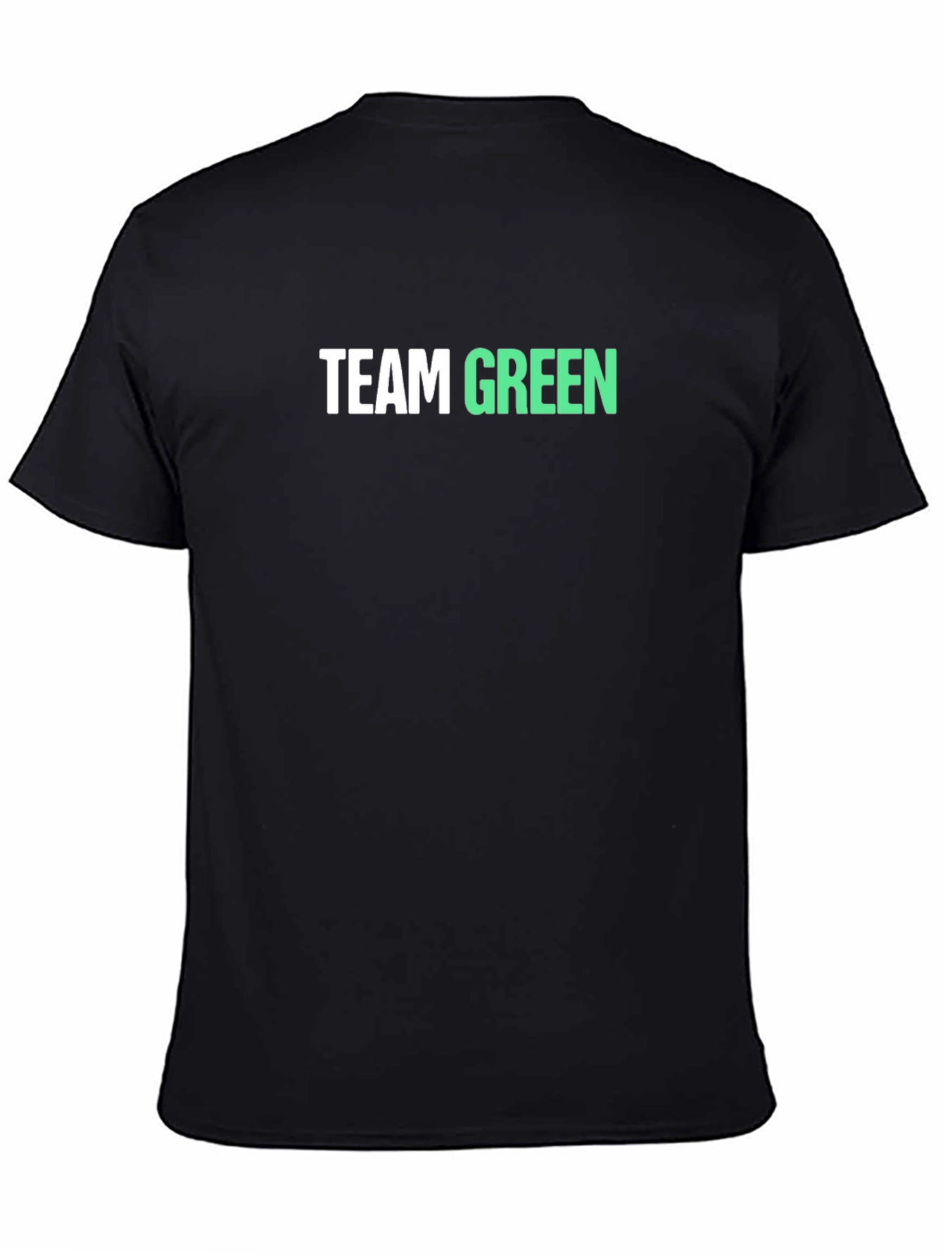 Team Green T-Shirt - Black Cotton Tee