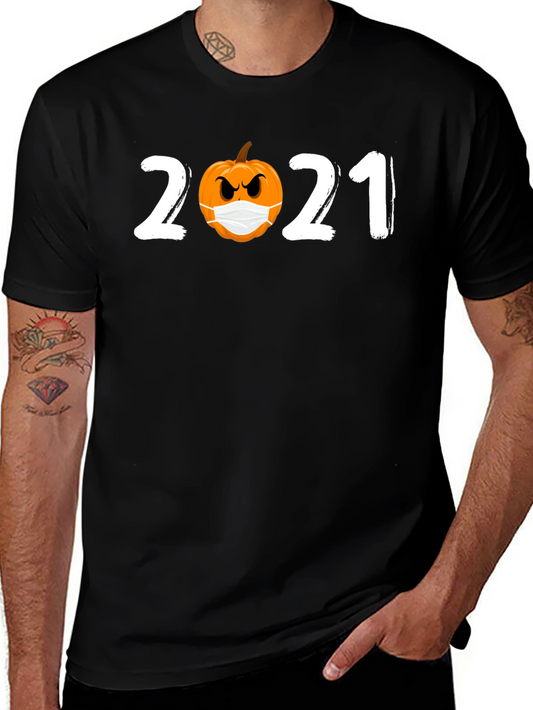 Halloween 2021 Masked Pumpkin T-Shirt