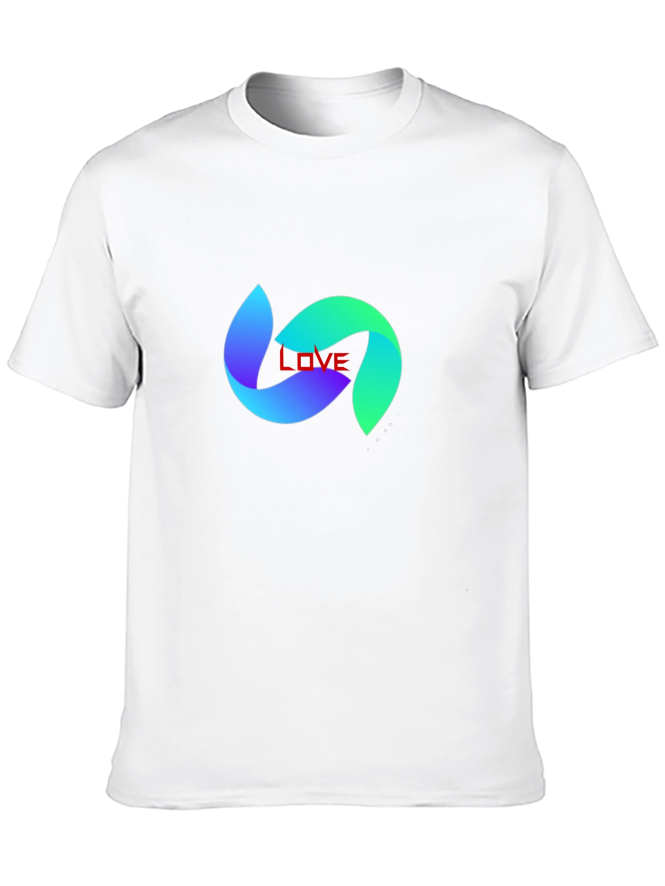 Love Abstract Graphic Print Black T-Shirt