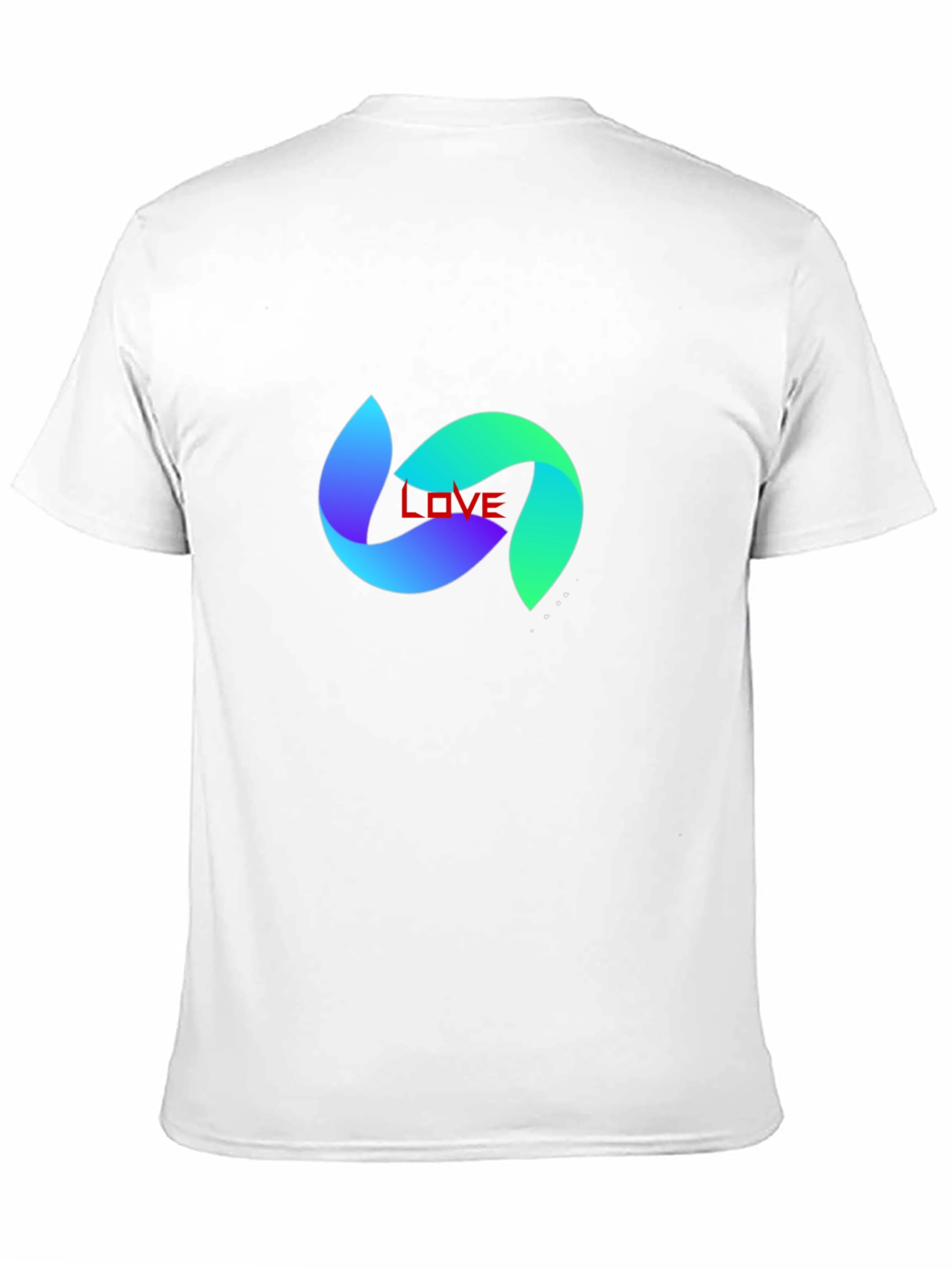 Love Abstract Graphic Print Black T-Shirt