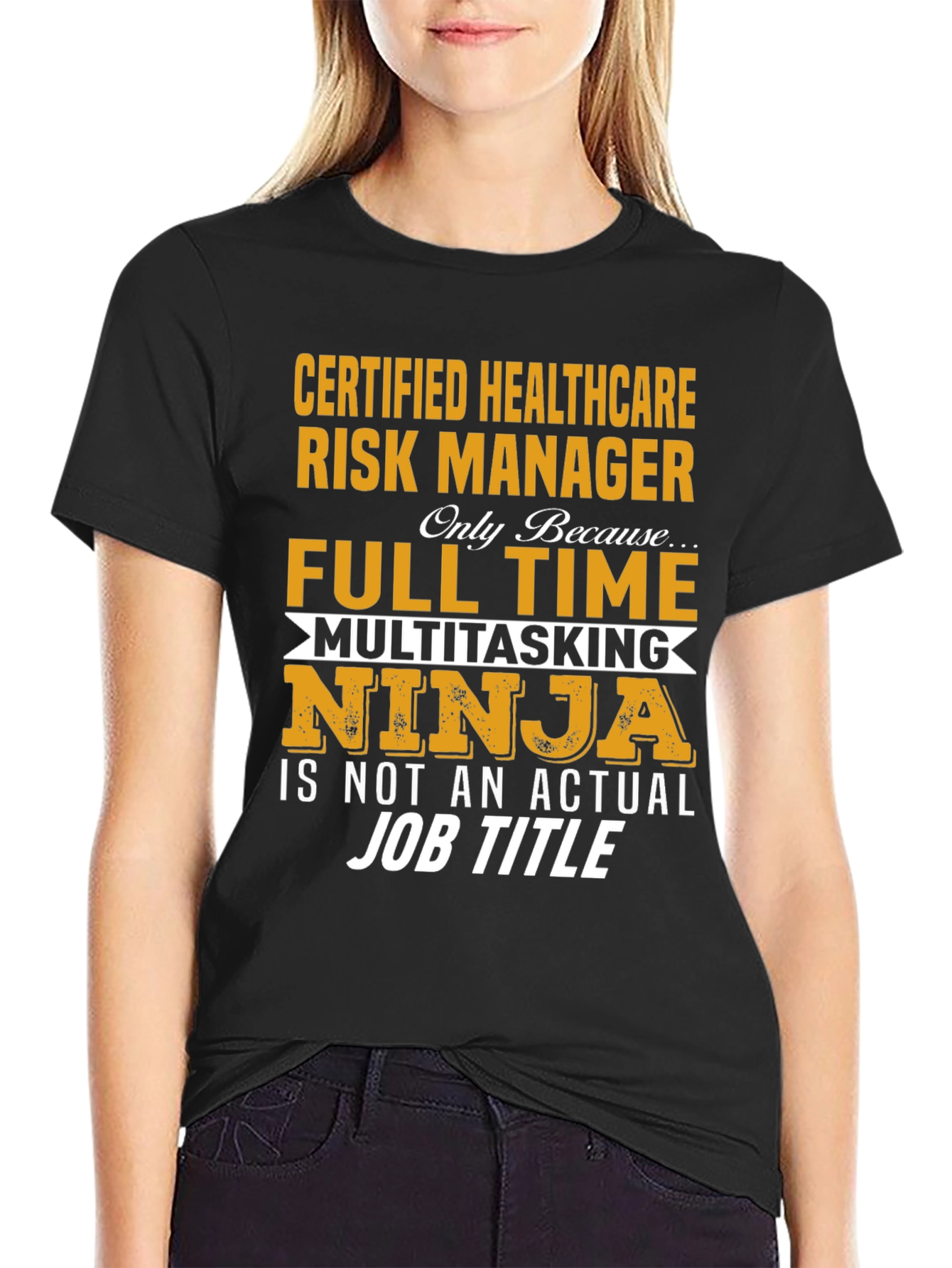 Healthcare Risk Manager Full Time Ninja T-Shirt