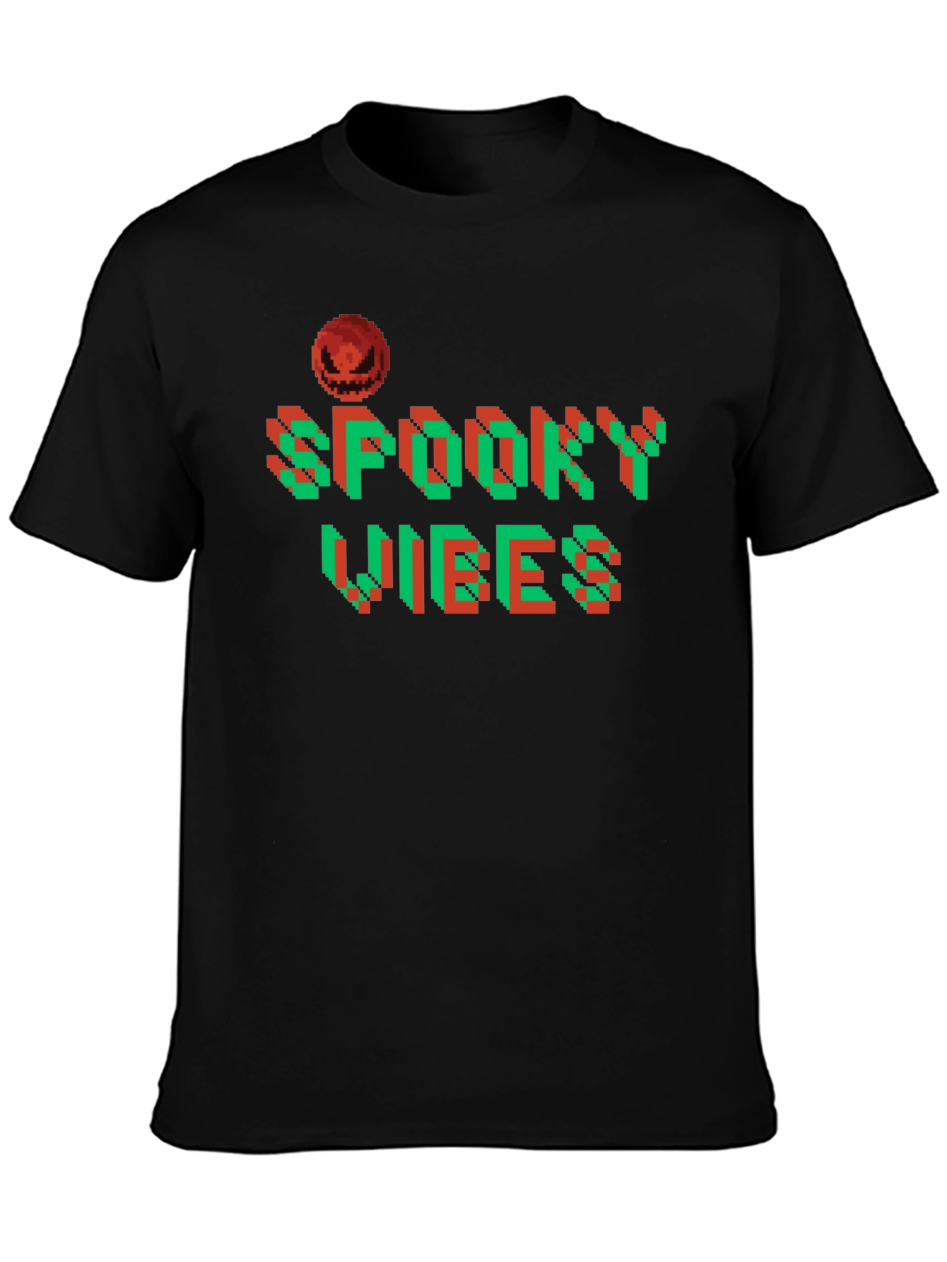 Spooky Vibes Halloween Pixel Art T-Shirt