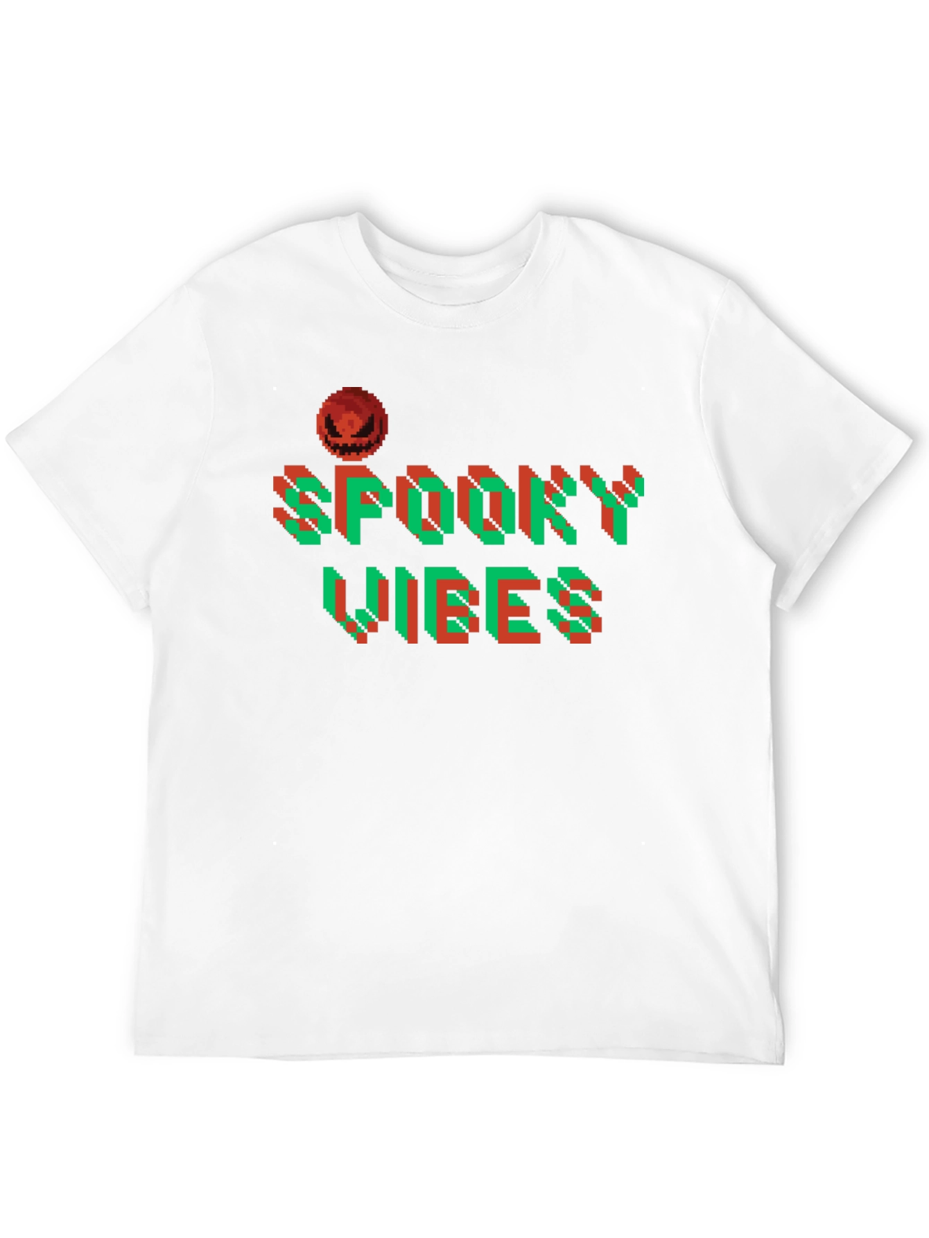 Spooky Vibes Halloween Pixel Art T-Shirt