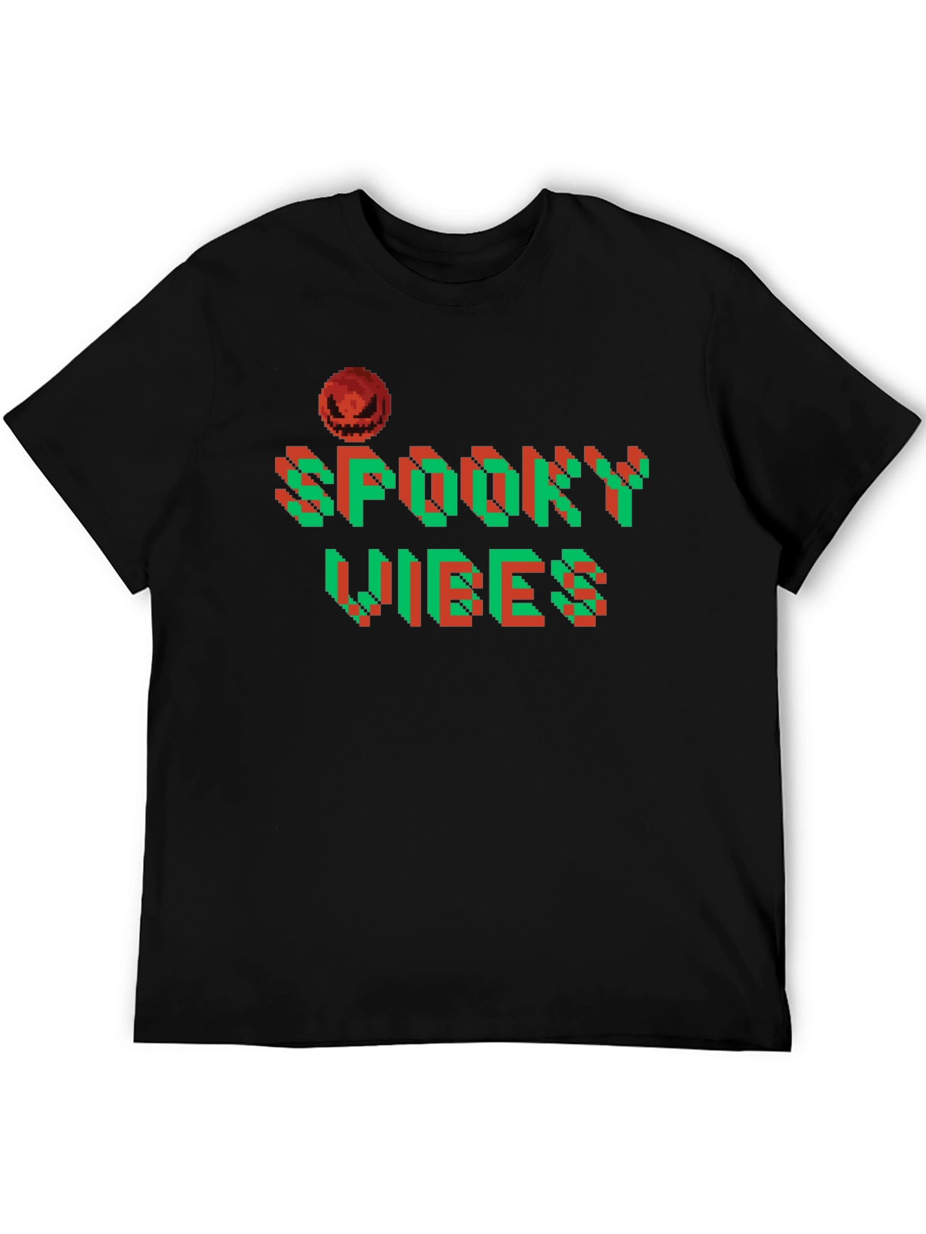 Spooky Vibes Halloween Pixel Art T-Shirt