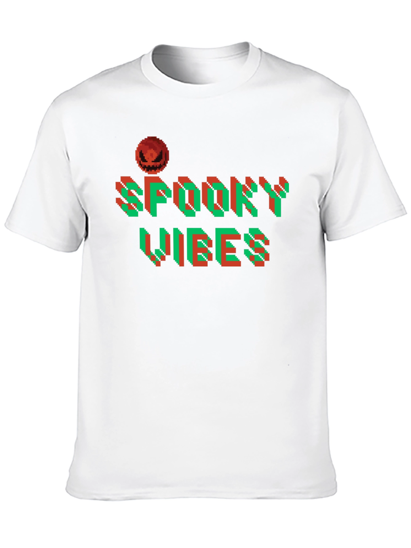 Spooky Vibes Halloween Pixel Art T-Shirt
