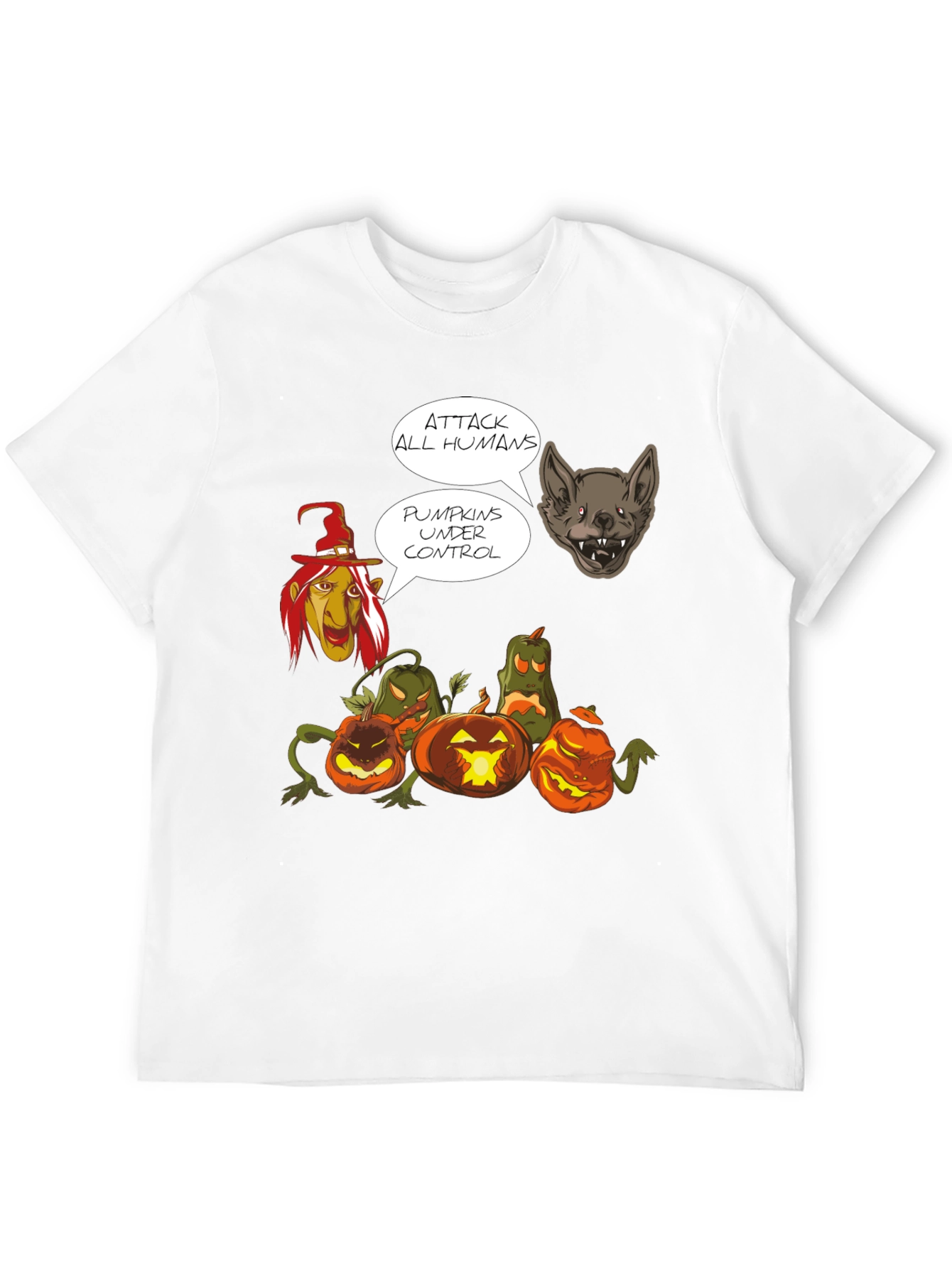 Halloween Pumpkin T-Shirt - Attack All Humans