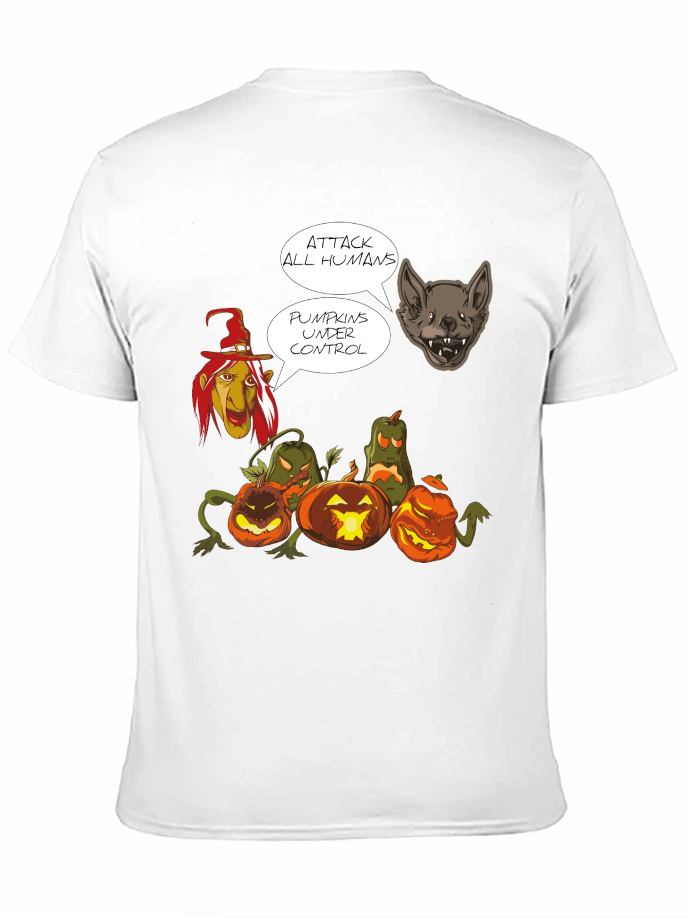 Halloween Pumpkin T-Shirt - Attack All Humans
