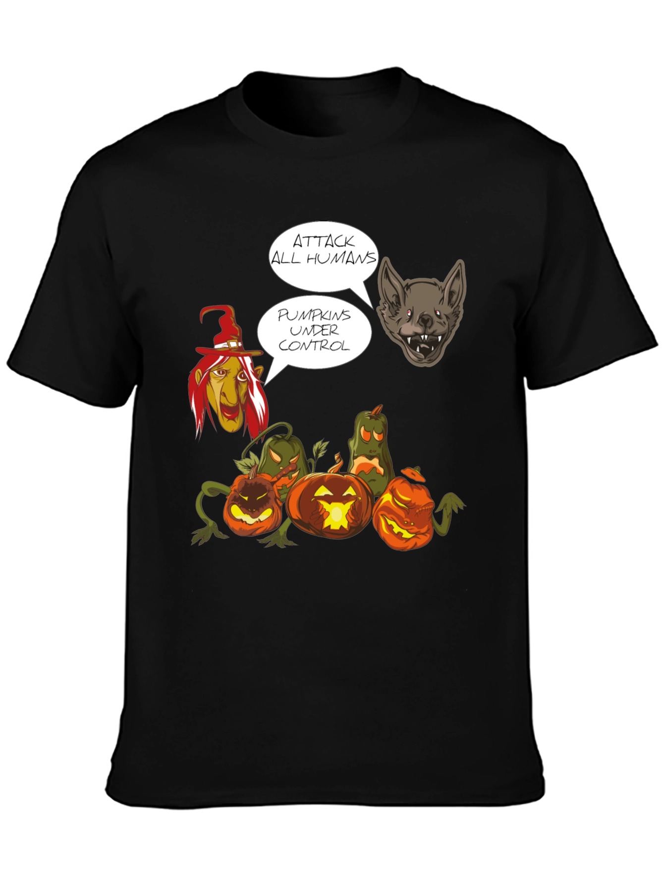 Halloween Pumpkin T-Shirt - Attack All Humans