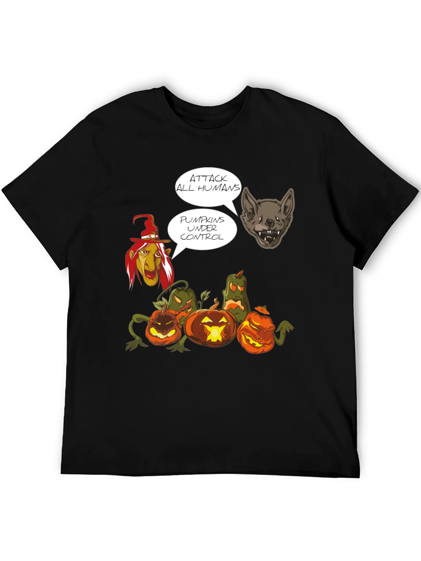 Halloween Pumpkin T-Shirt - Attack All Humans