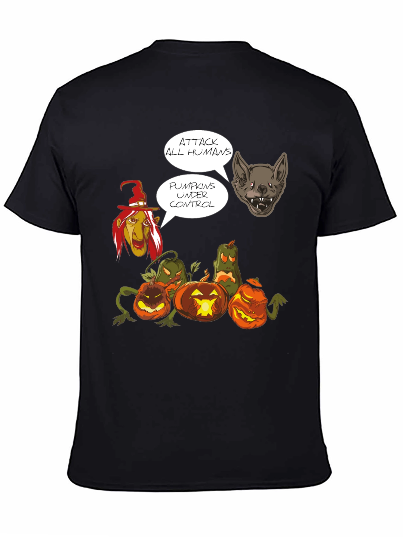 Halloween Pumpkin T-Shirt - Attack All Humans