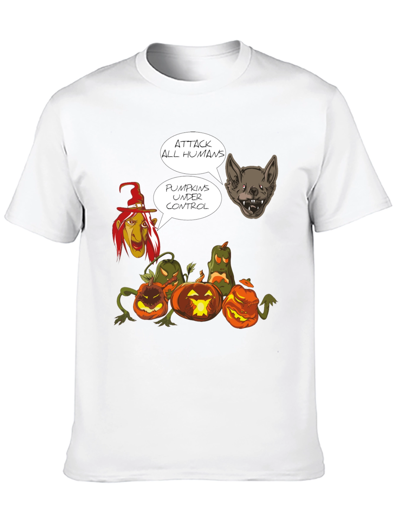 Halloween Pumpkin T-Shirt - Attack All Humans