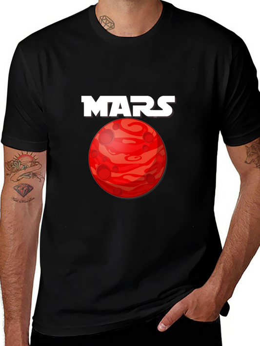 Mars Planet Graphic T-Shirt - Space Exploration Tee