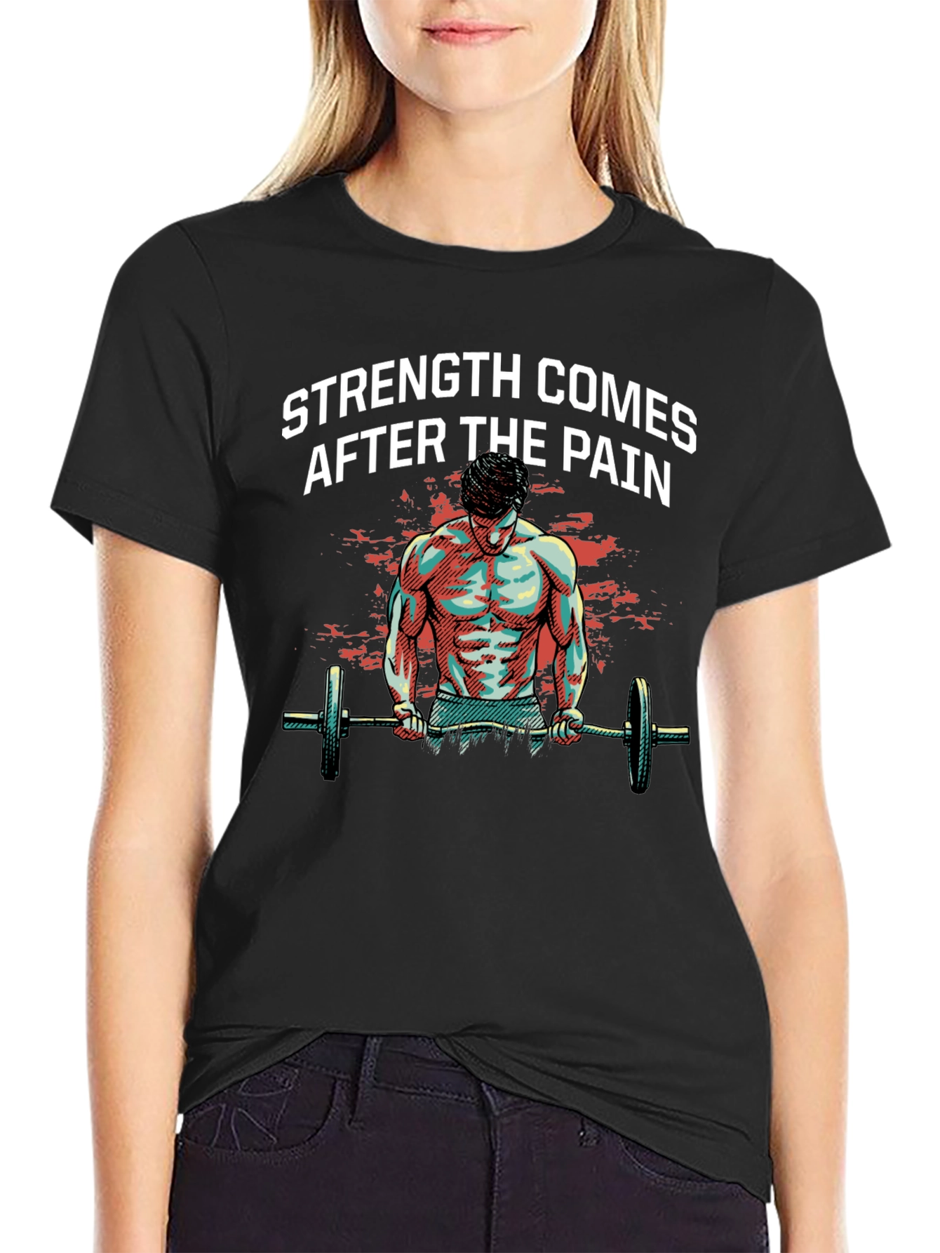 Strength After Pain Graphic T-Shirt - Bodybuilding Gym Wear