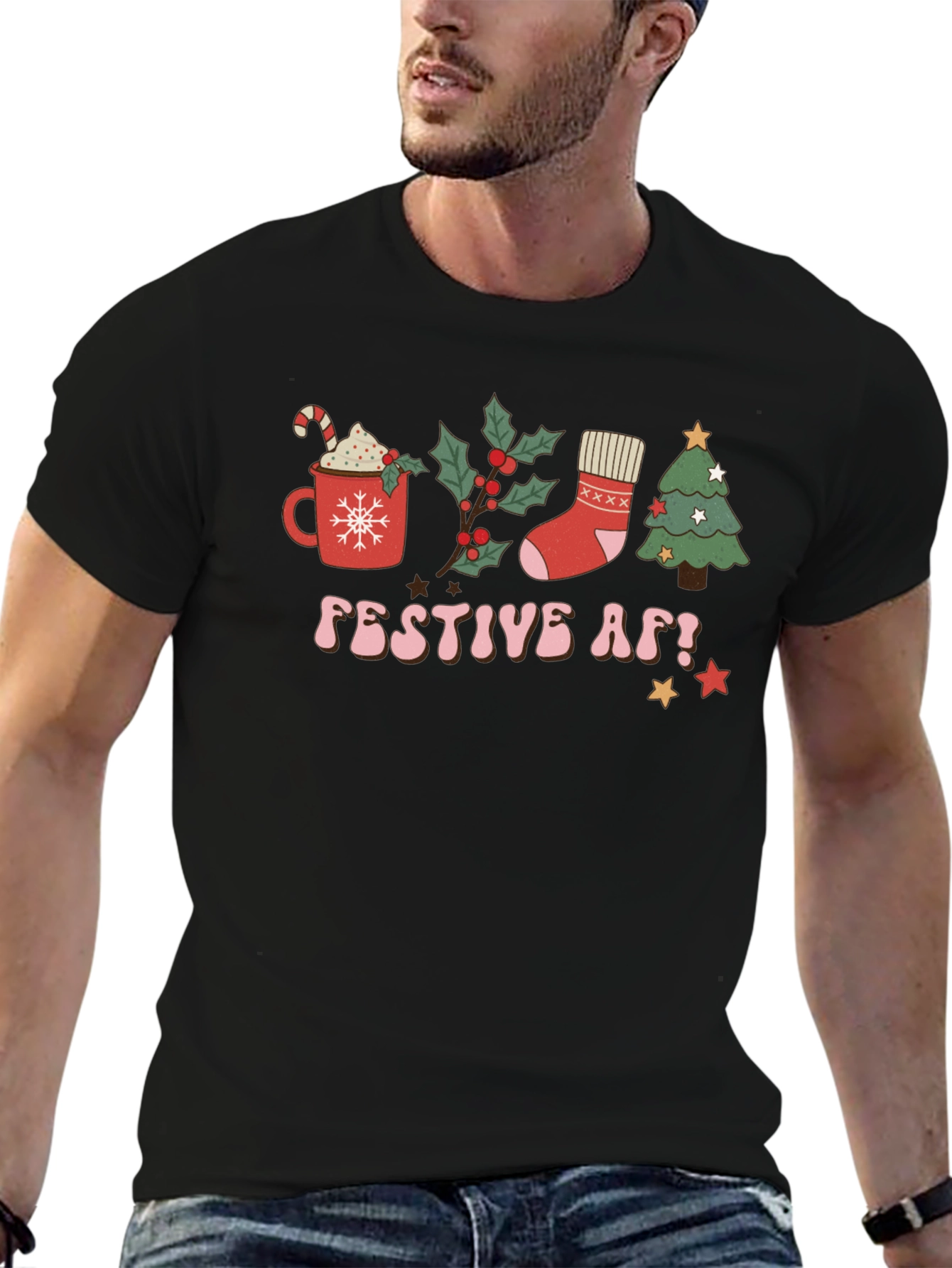 Festive AF T-Shirt - Holiday Celebration Tee