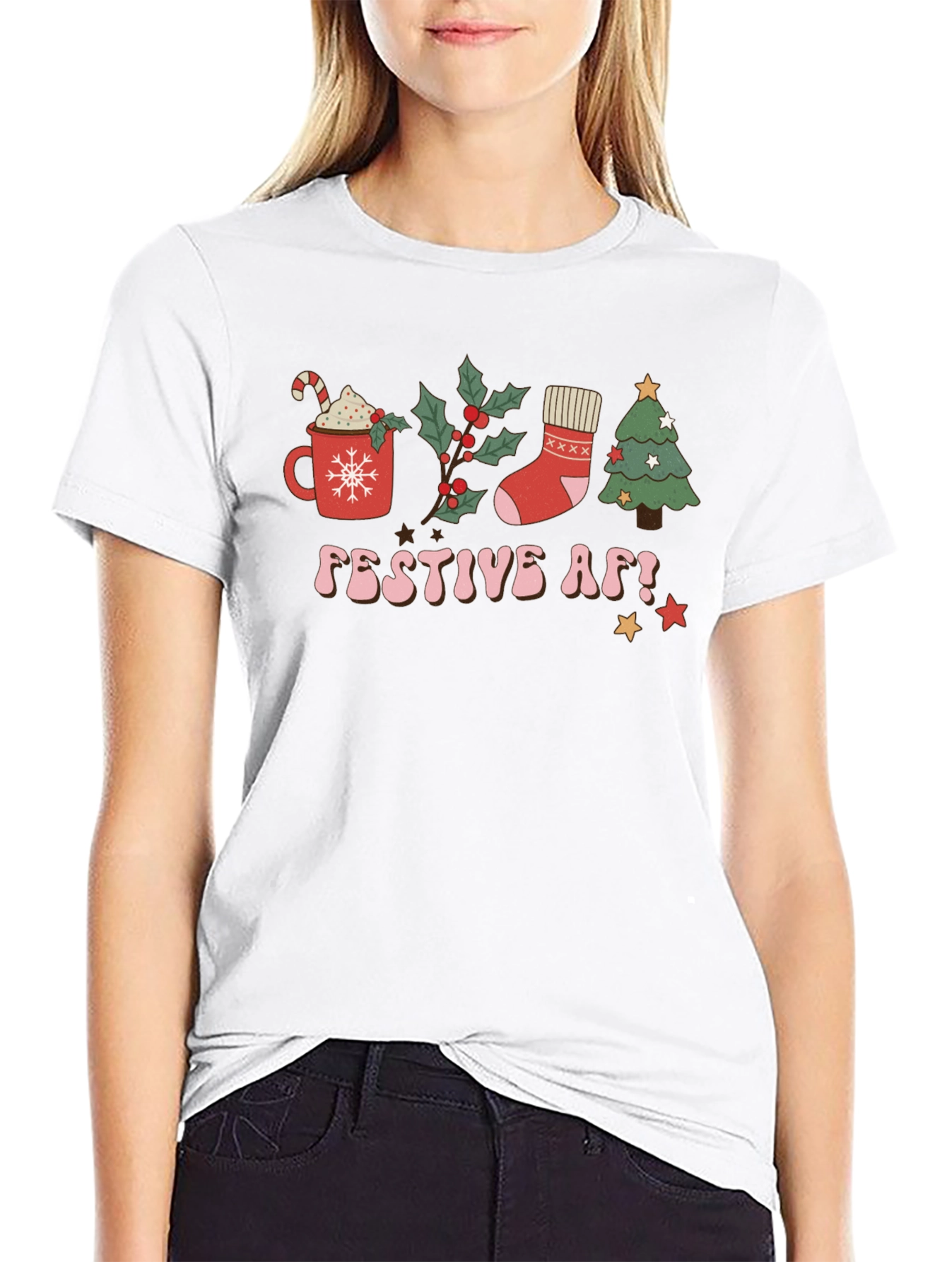 Festive AF T-Shirt - Holiday Celebration Tee