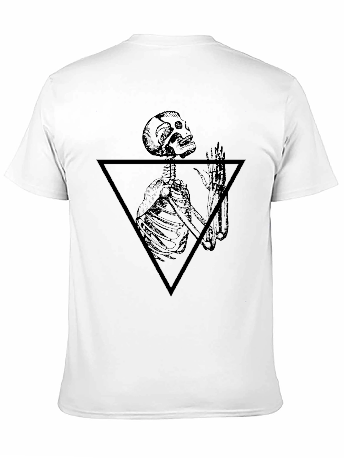 Grim Reaper Triangle Graphic Black T-Shirt