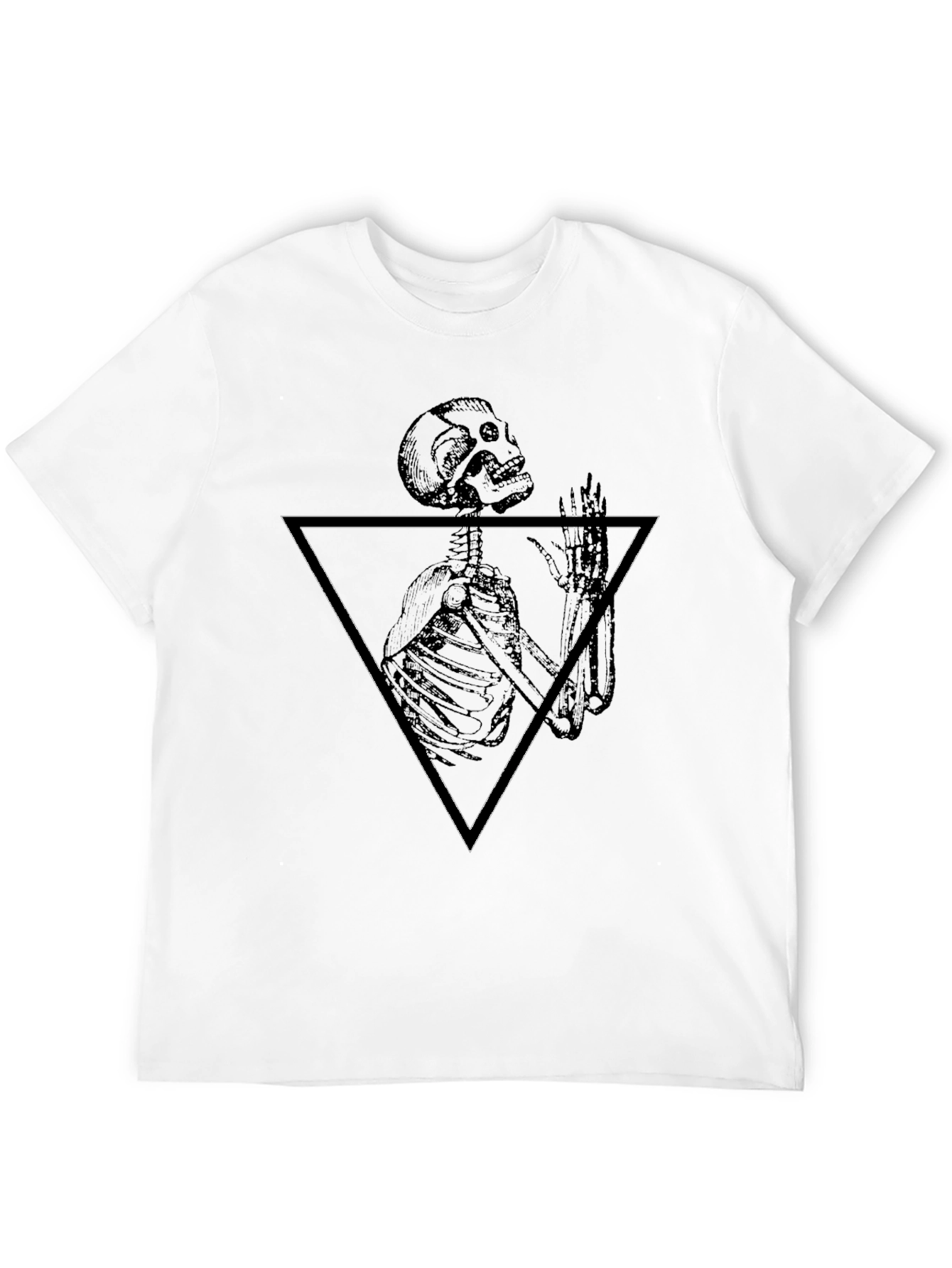 Grim Reaper Triangle Graphic Black T-Shirt