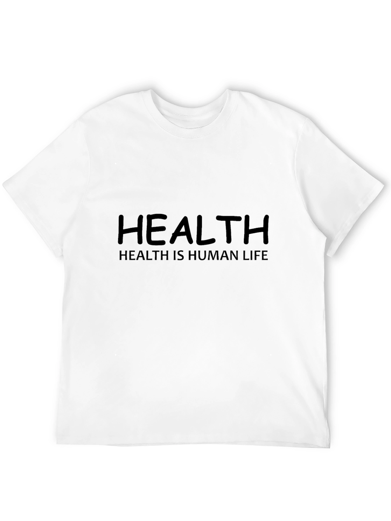 Health is Human Life Black T-Shirt