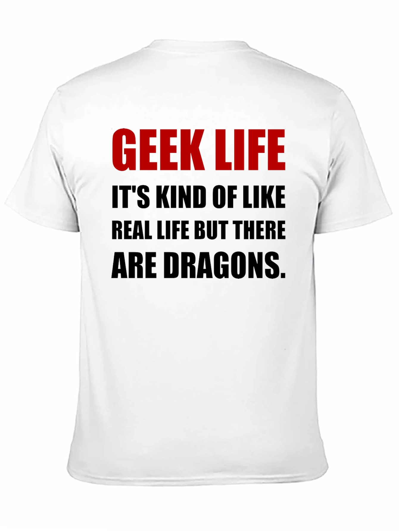 Geek Life Dragon Graphic Tee - Black