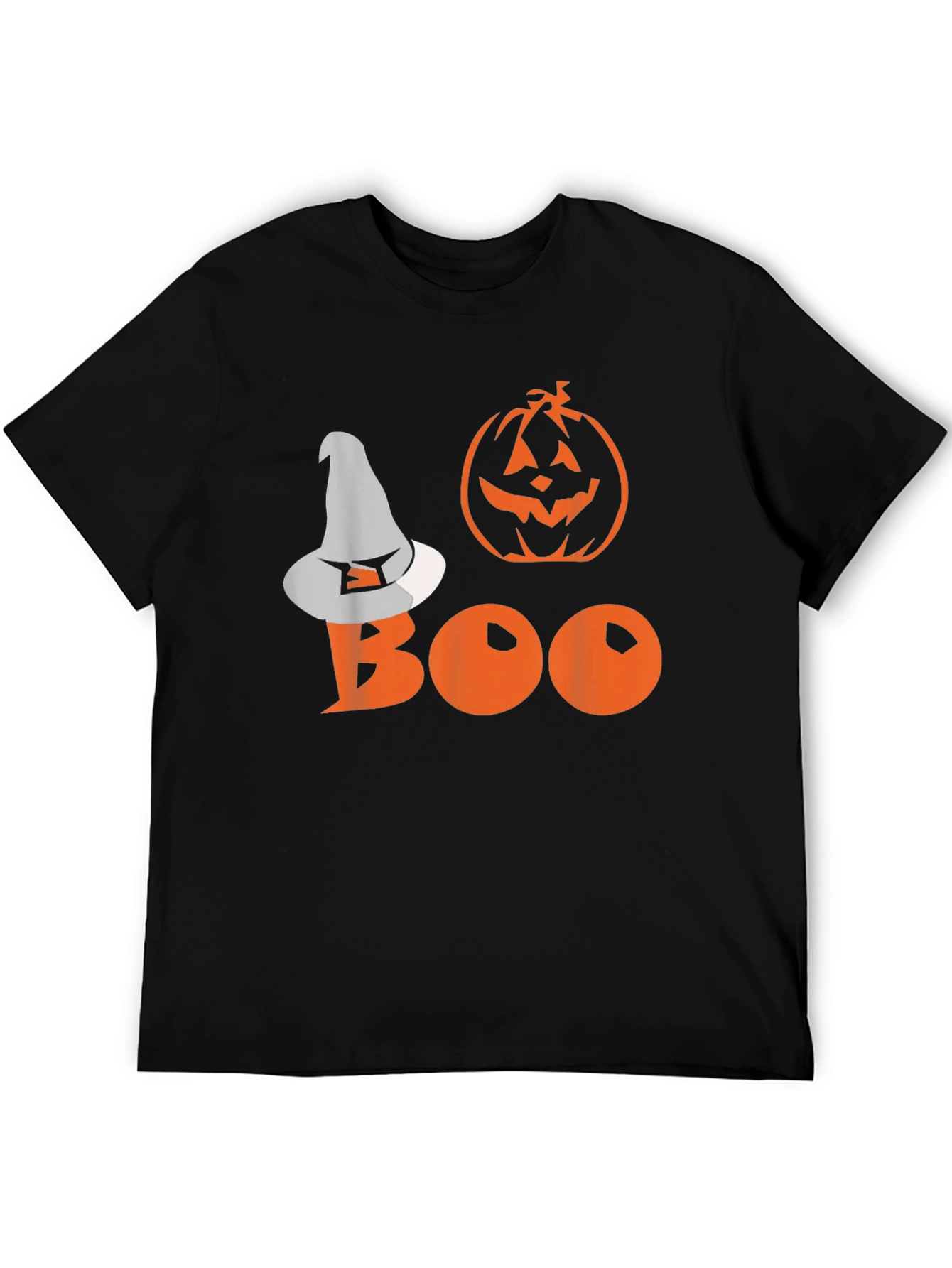 Halloween Boo T-Shirt - Witch Hat Pumpkin Tee