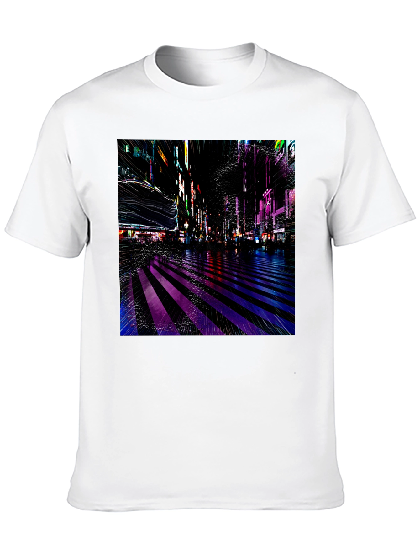 Neon Cityscape Graphic Tee