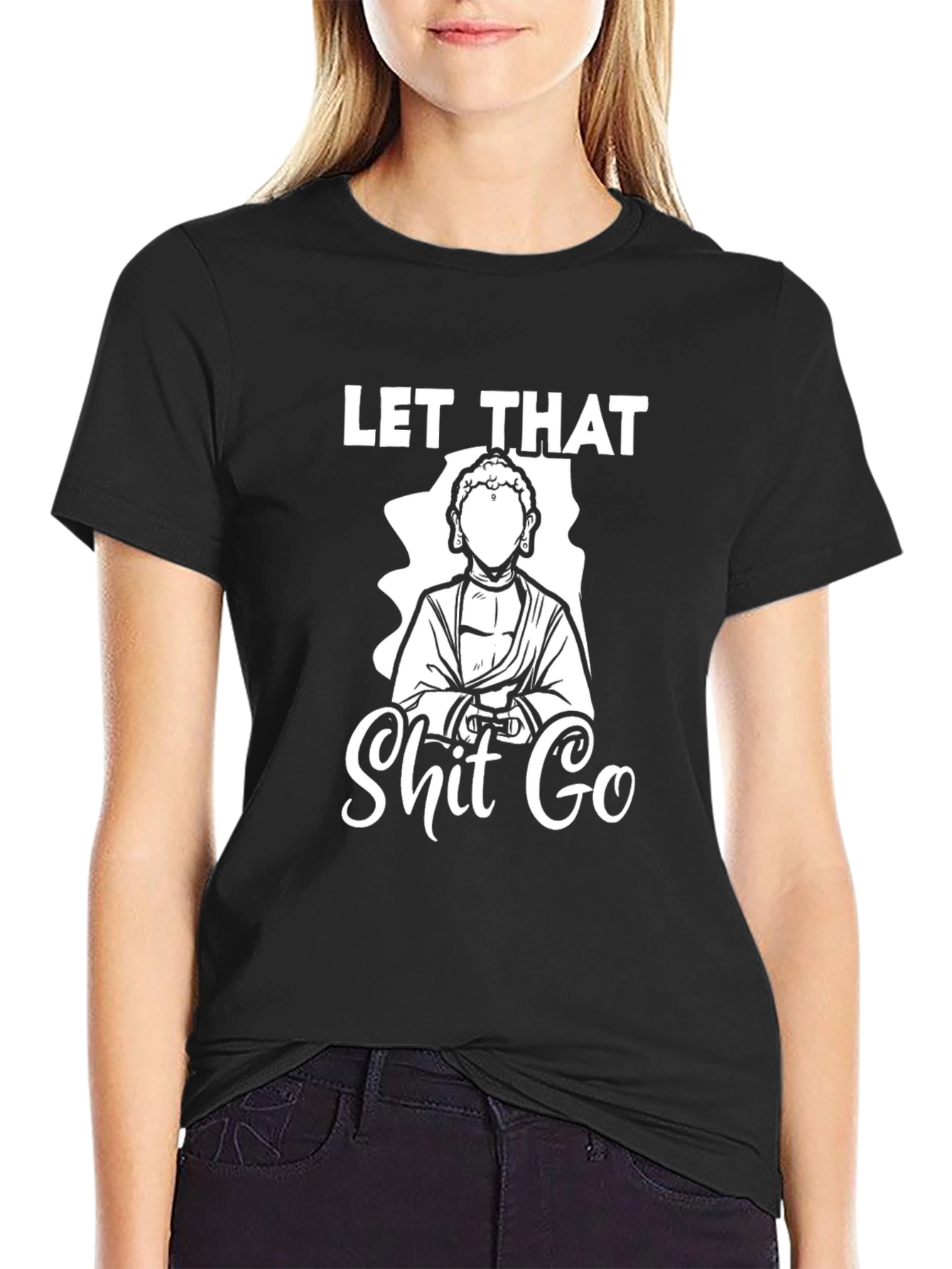 Let That Go Buddha Graphic Tee - Unisex