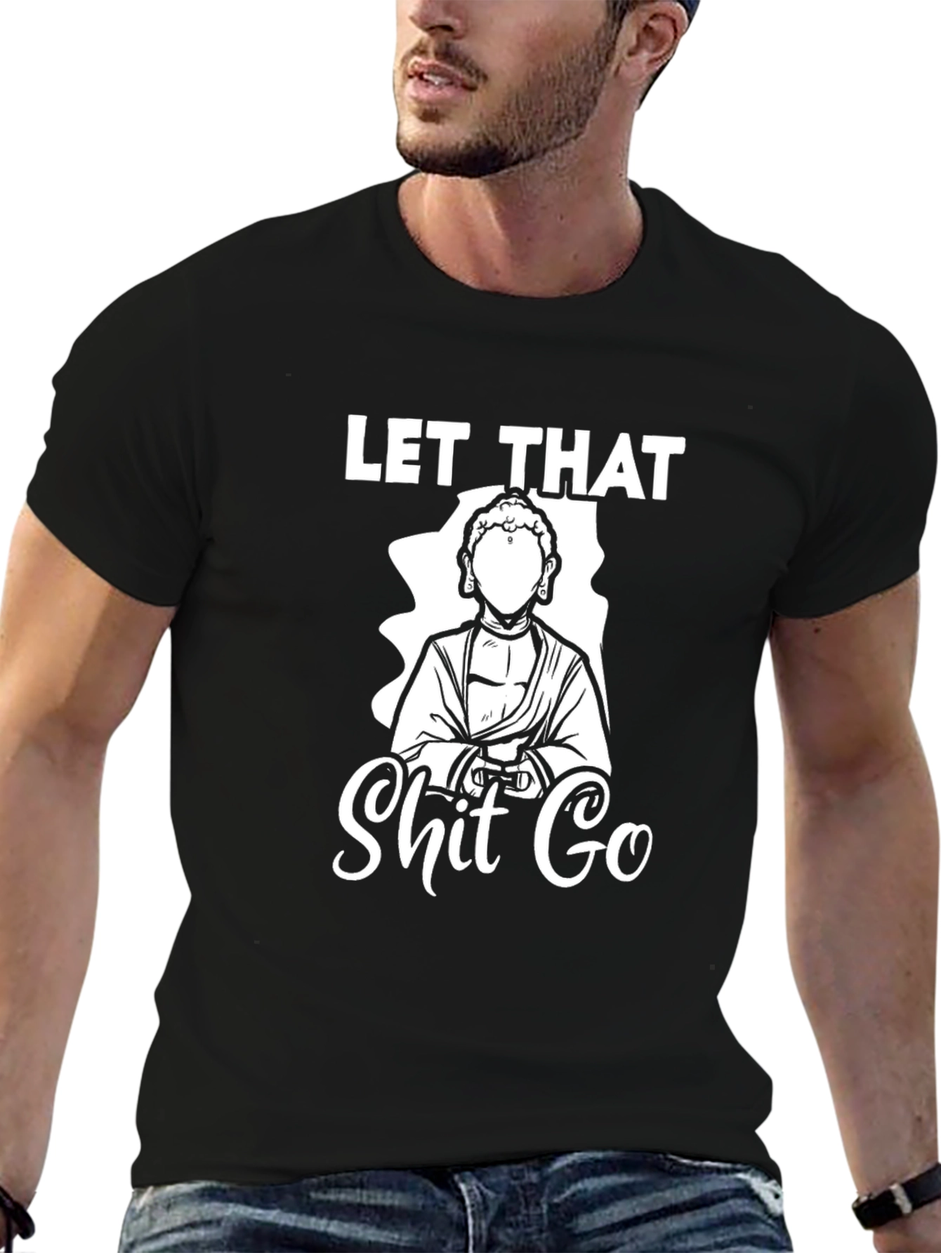 Let That Go Buddha Graphic Tee - Unisex