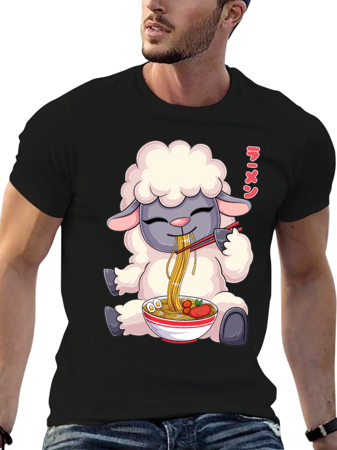 Ramen Loving Sheep T-Shirt