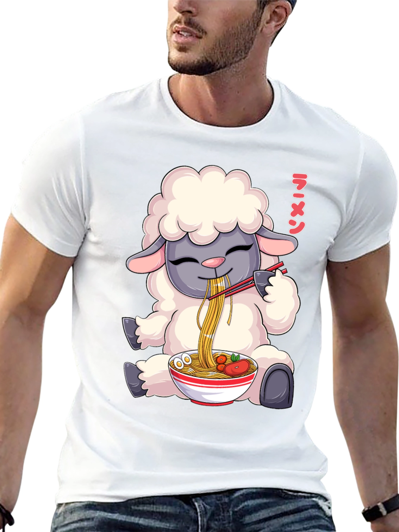 Ramen Loving Sheep T-Shirt