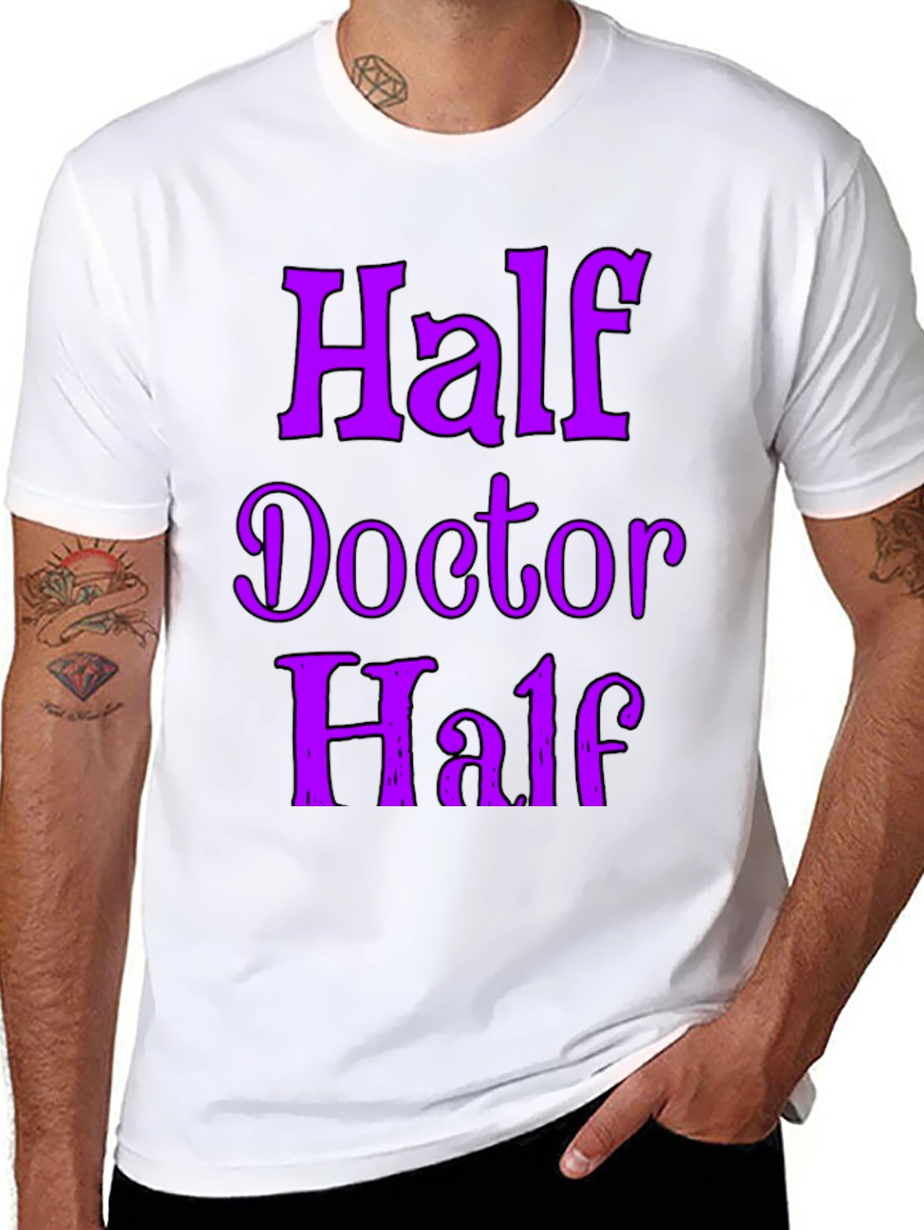 Half Doctor Funny Novelty T-Shirt