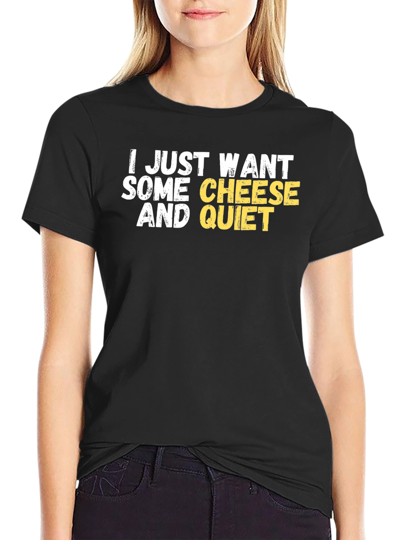 Cheese and Quiet Black T-Shirt