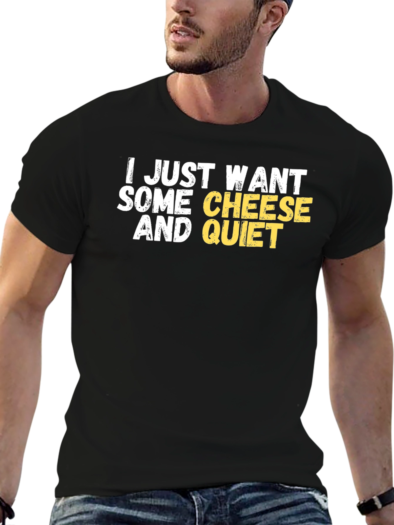 Cheese and Quiet Black T-Shirt