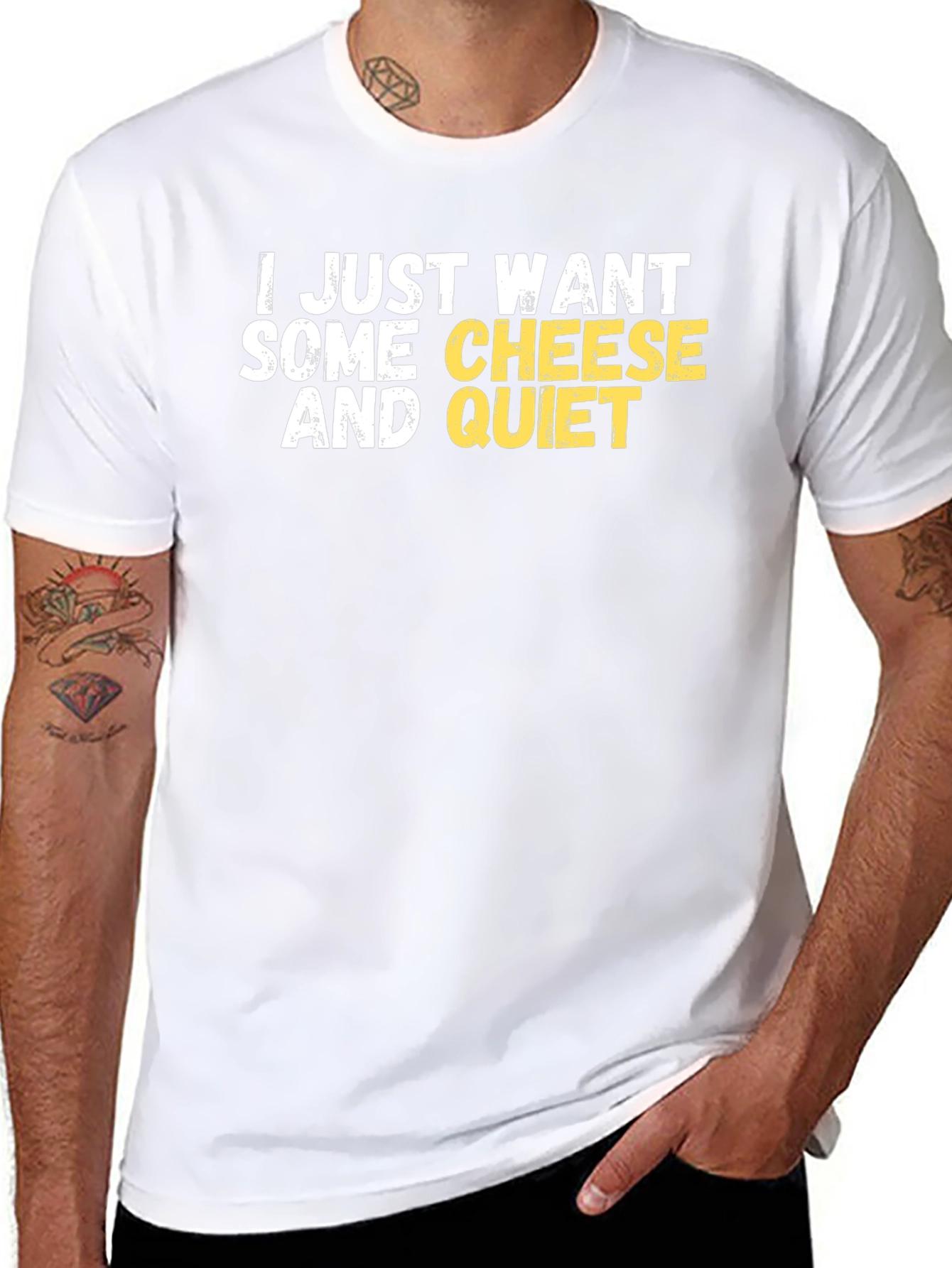 Cheese and Quiet Black T-Shirt