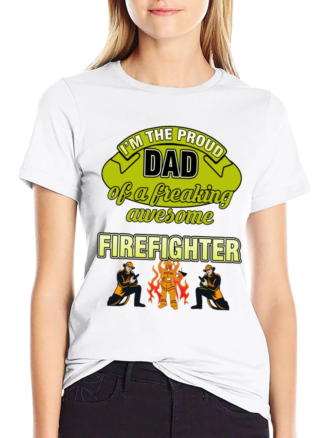 Proud Firefighter Dad T-Shirt