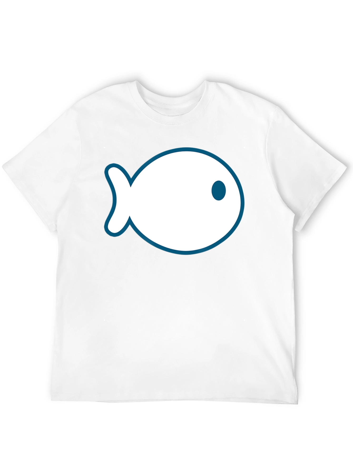 Fish Outline Graphic Tee - Black