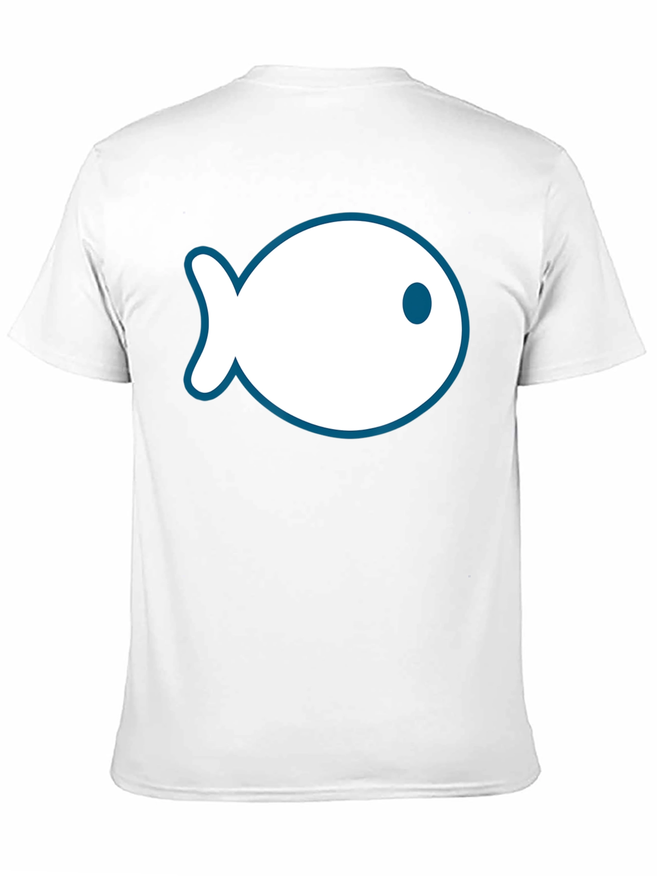 Fish Outline Graphic Tee - Black