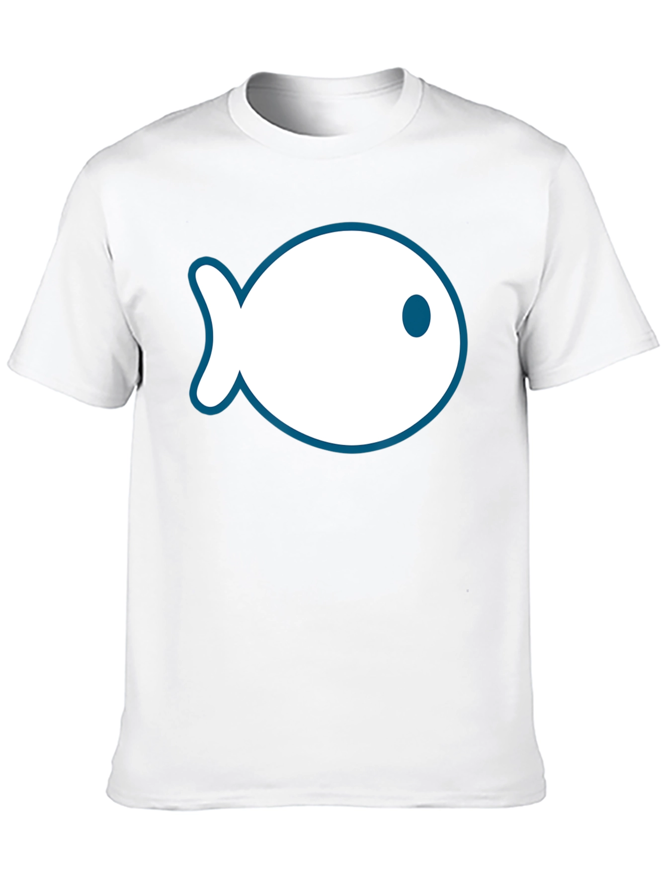 Fish Outline Graphic Tee - Black