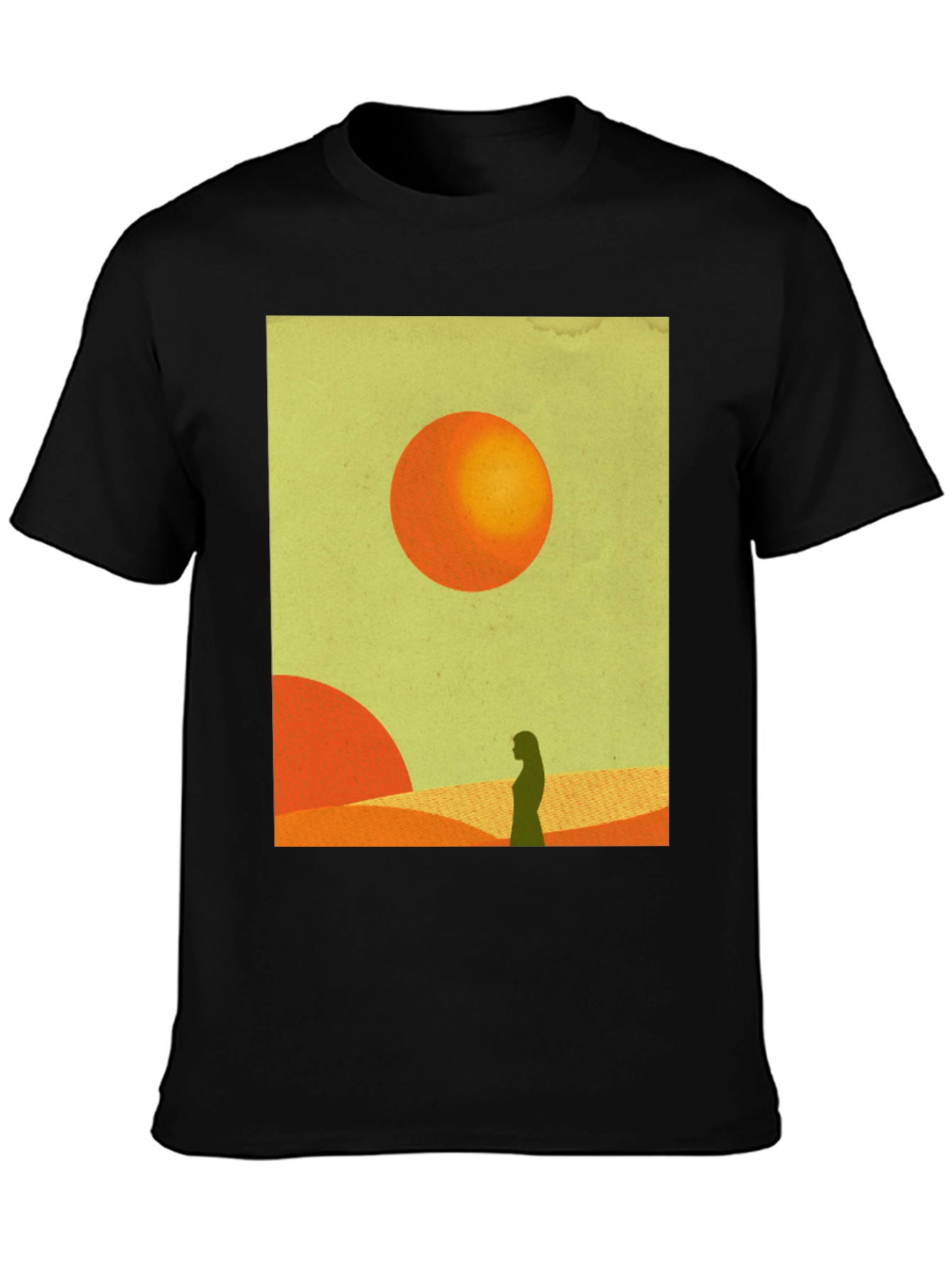Desert Silhouette Graphic Tee - Modern Art T-Shirt