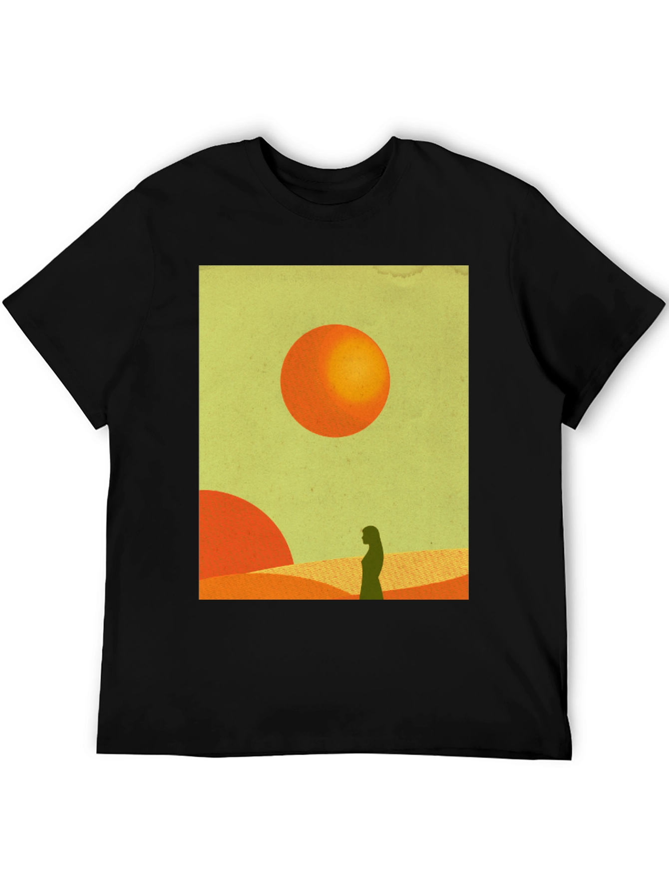 Desert Silhouette Graphic Tee - Modern Art T-Shirt