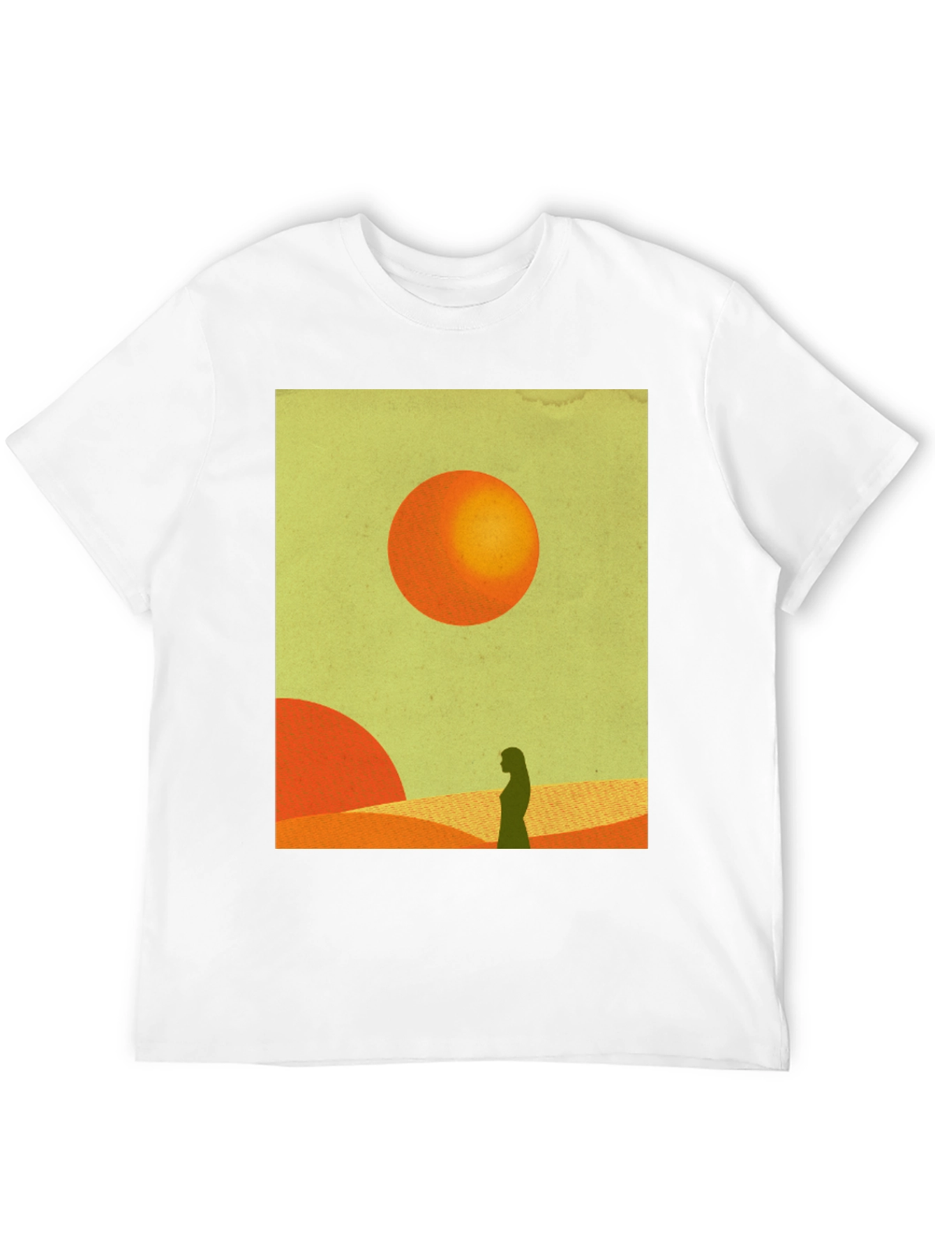 Desert Silhouette Graphic Tee - Modern Art T-Shirt