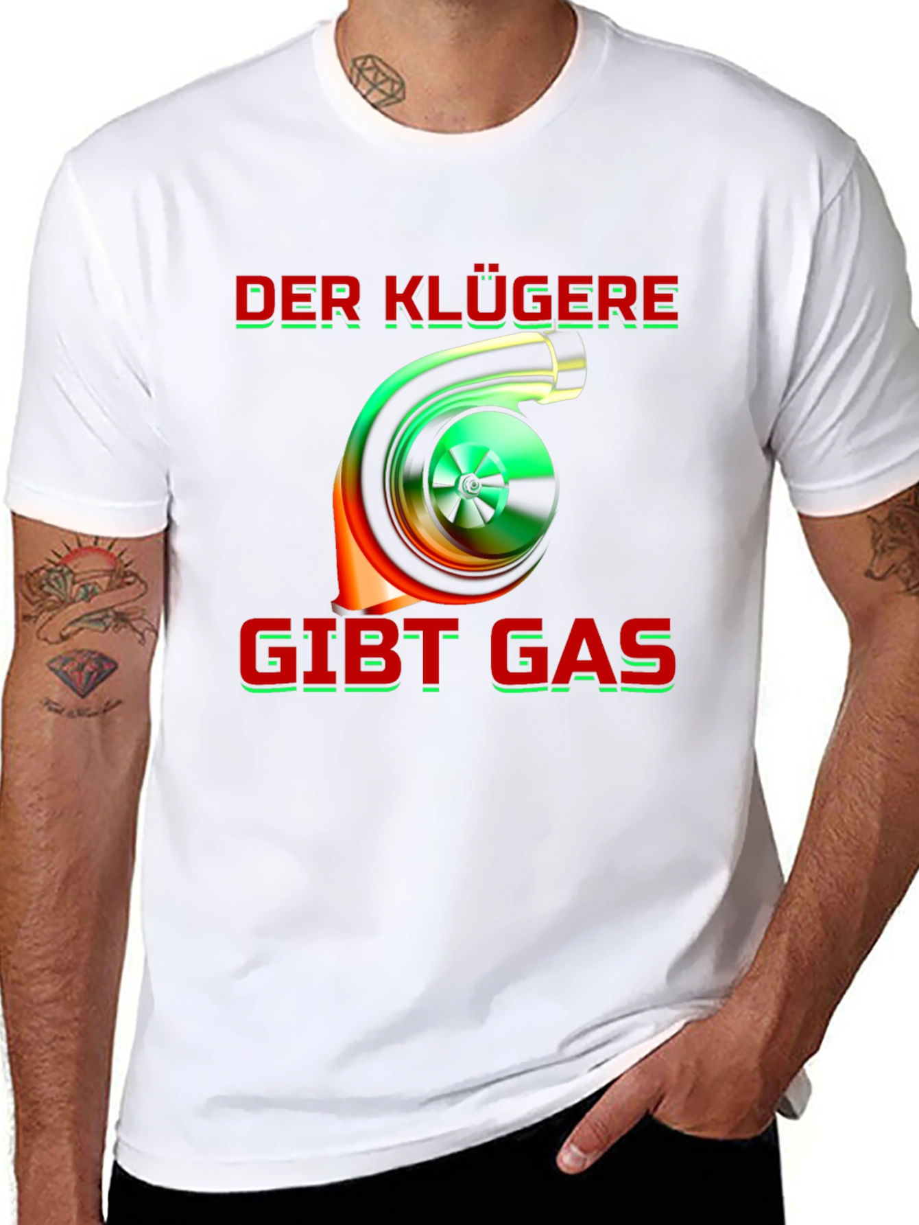 Turbo Boost T-Shirt - Der Klügere Gibt Gas