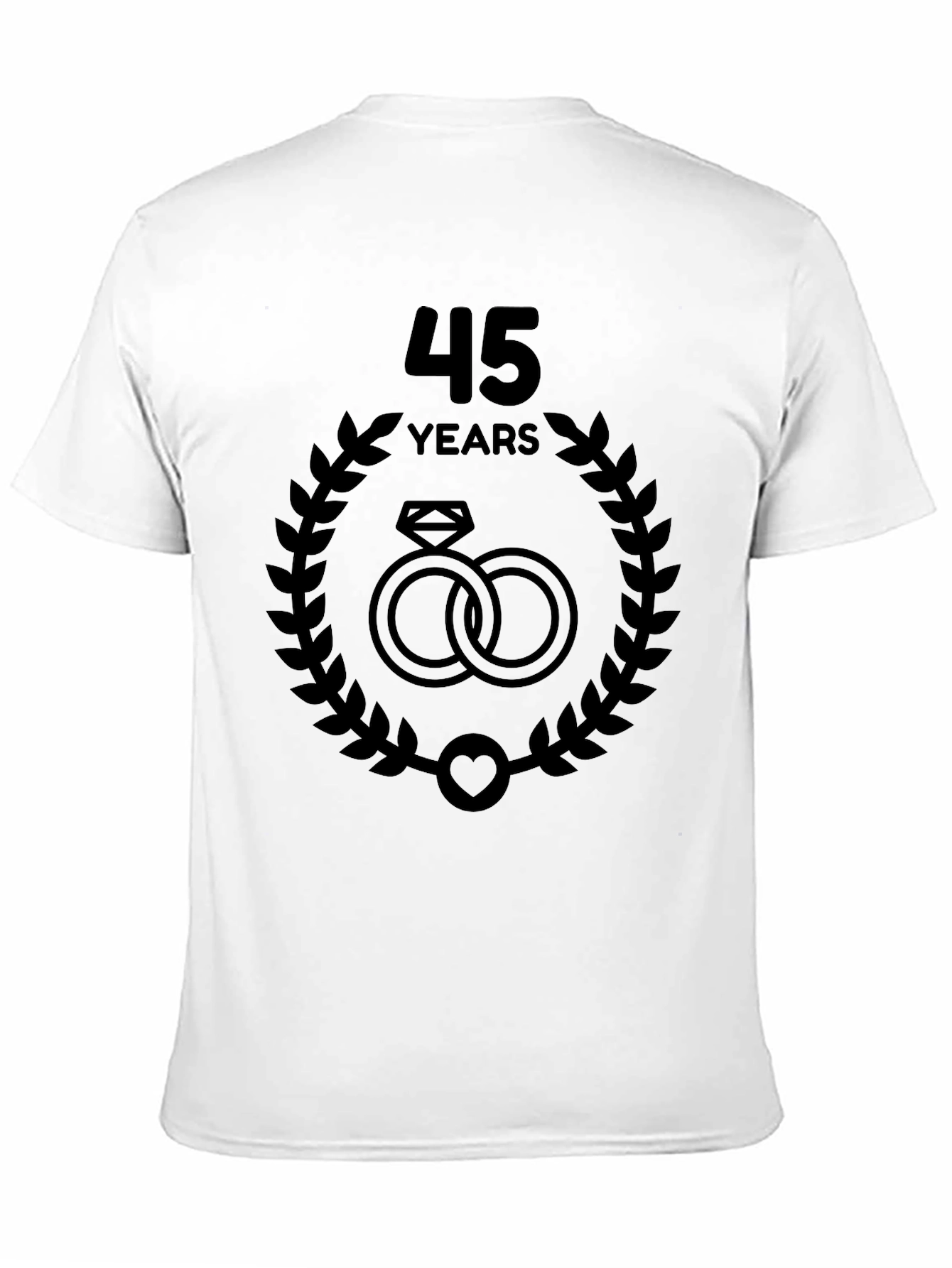 45th Anniversary T-Shirt - Interlocking Rings Design