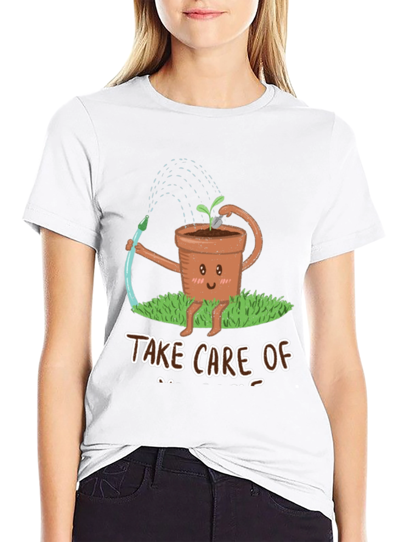 Take Care of Yourself Plant Graphic T-Shirt