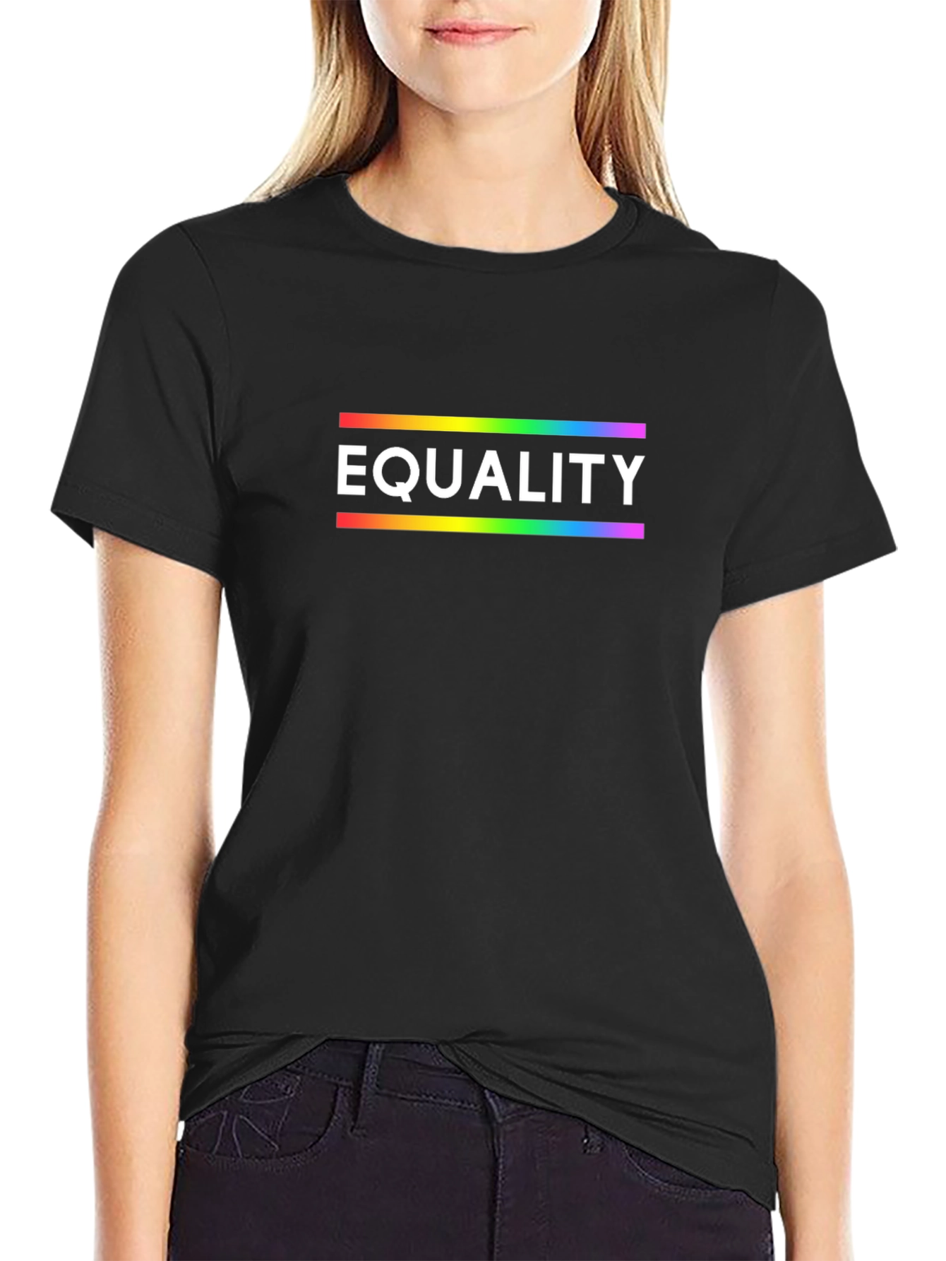 Equality Rainbow Pride T-Shirt - Black