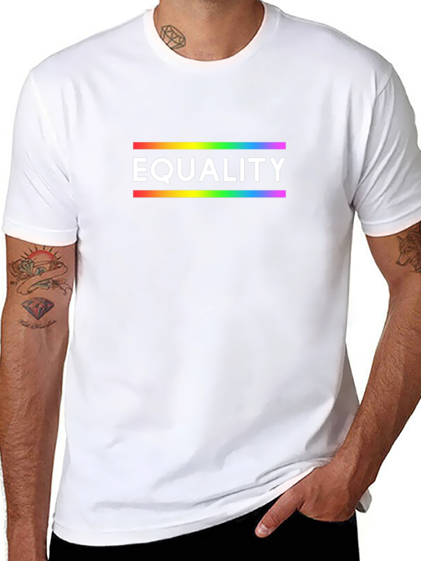 Equality Rainbow Pride T-Shirt - Black