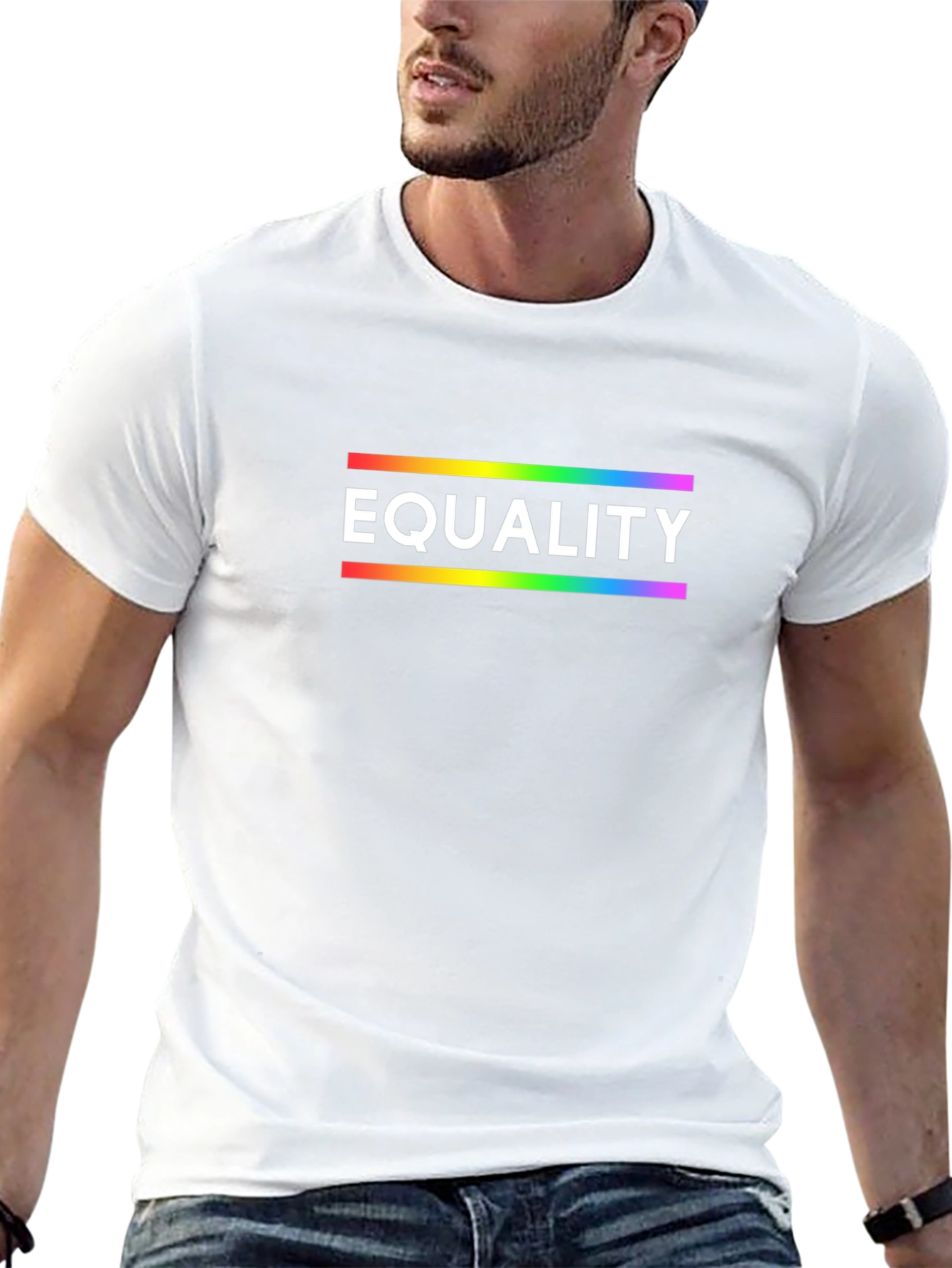 Equality Rainbow Pride T-Shirt - Black
