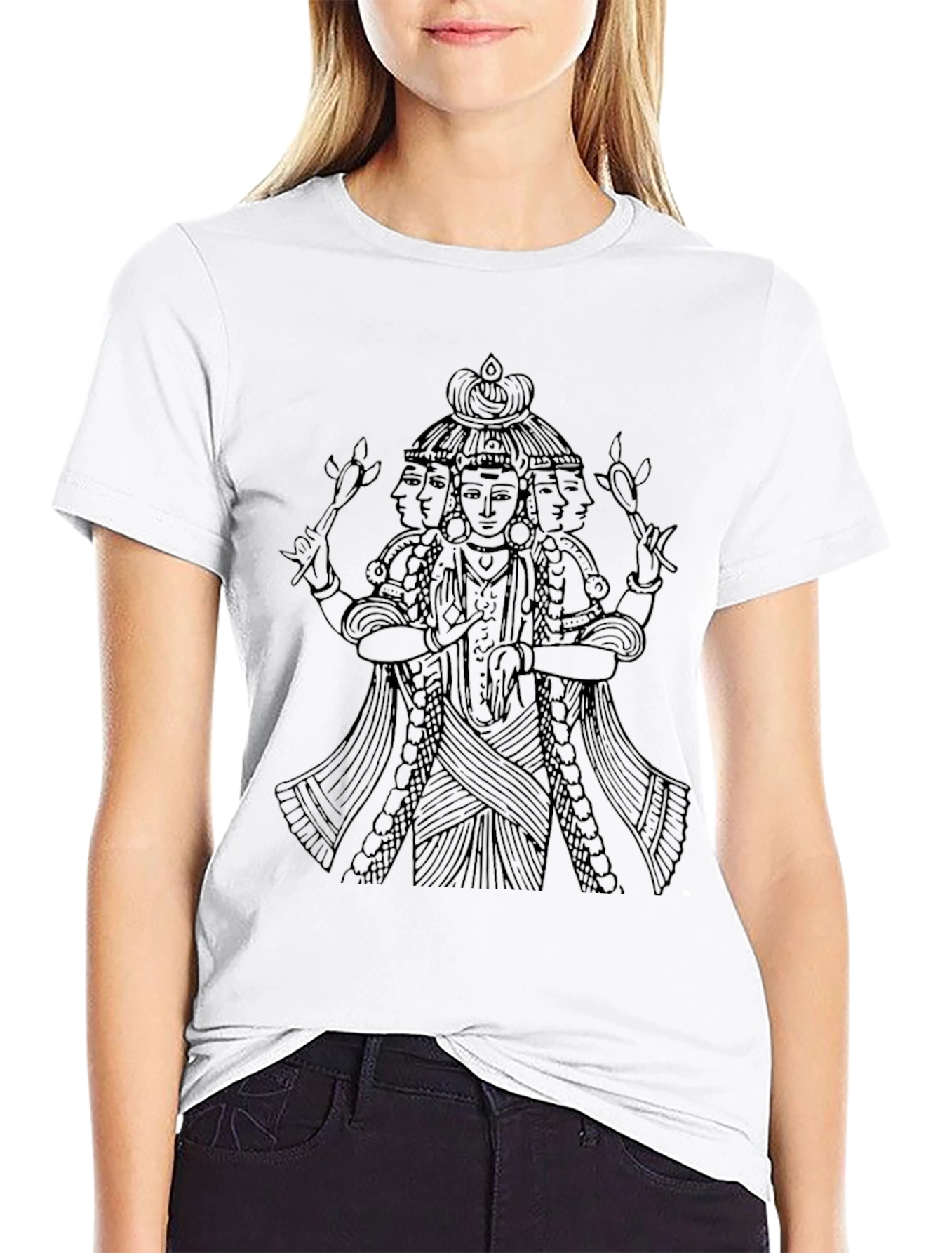 Brahma Graphic Tee - Unique Hindu God Design