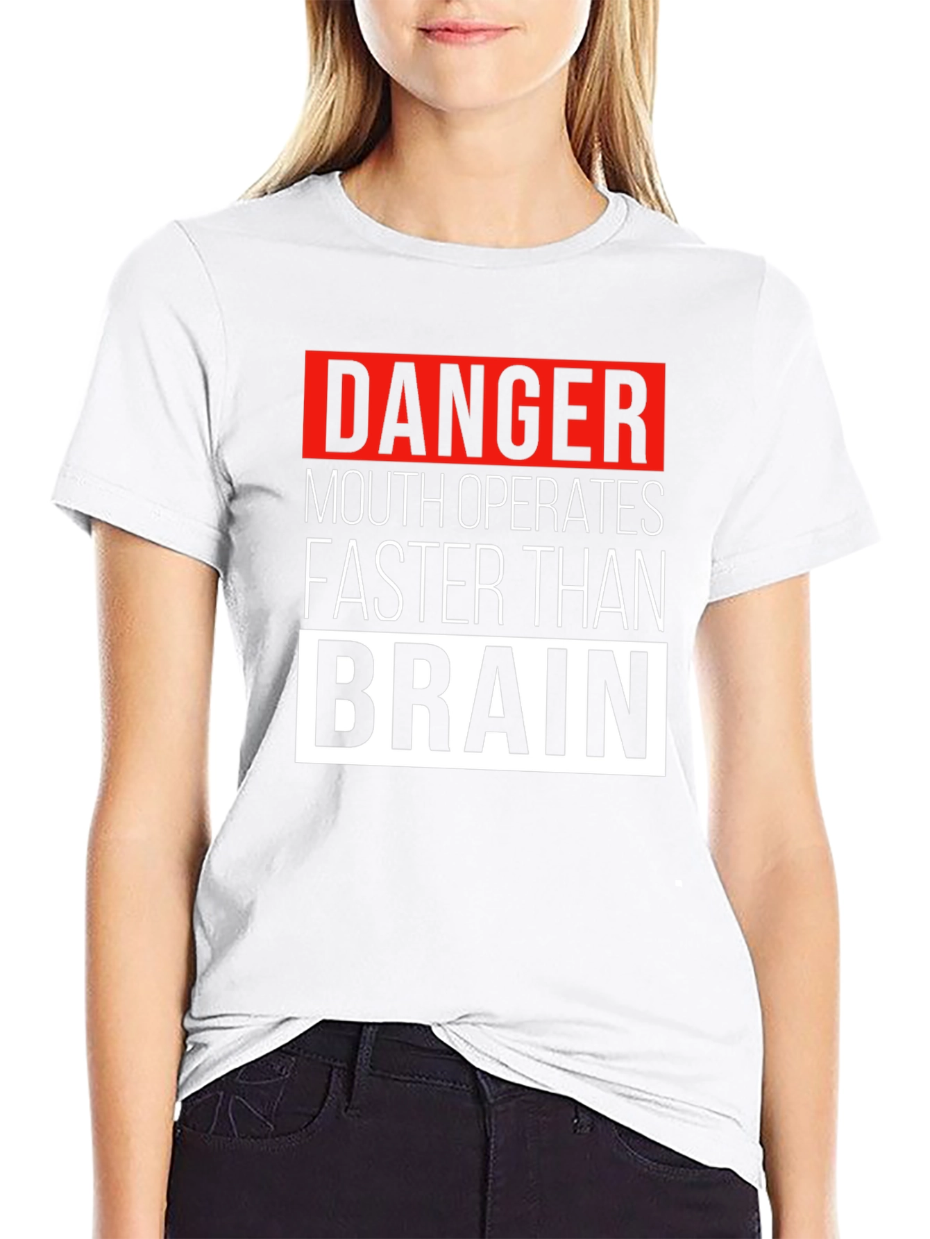 Danger Mouth Operates Faster Than Brain Funny T-Shirt