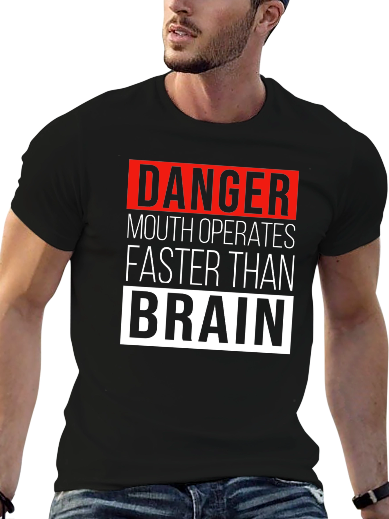 Danger Mouth Operates Faster Than Brain Funny T-Shirt