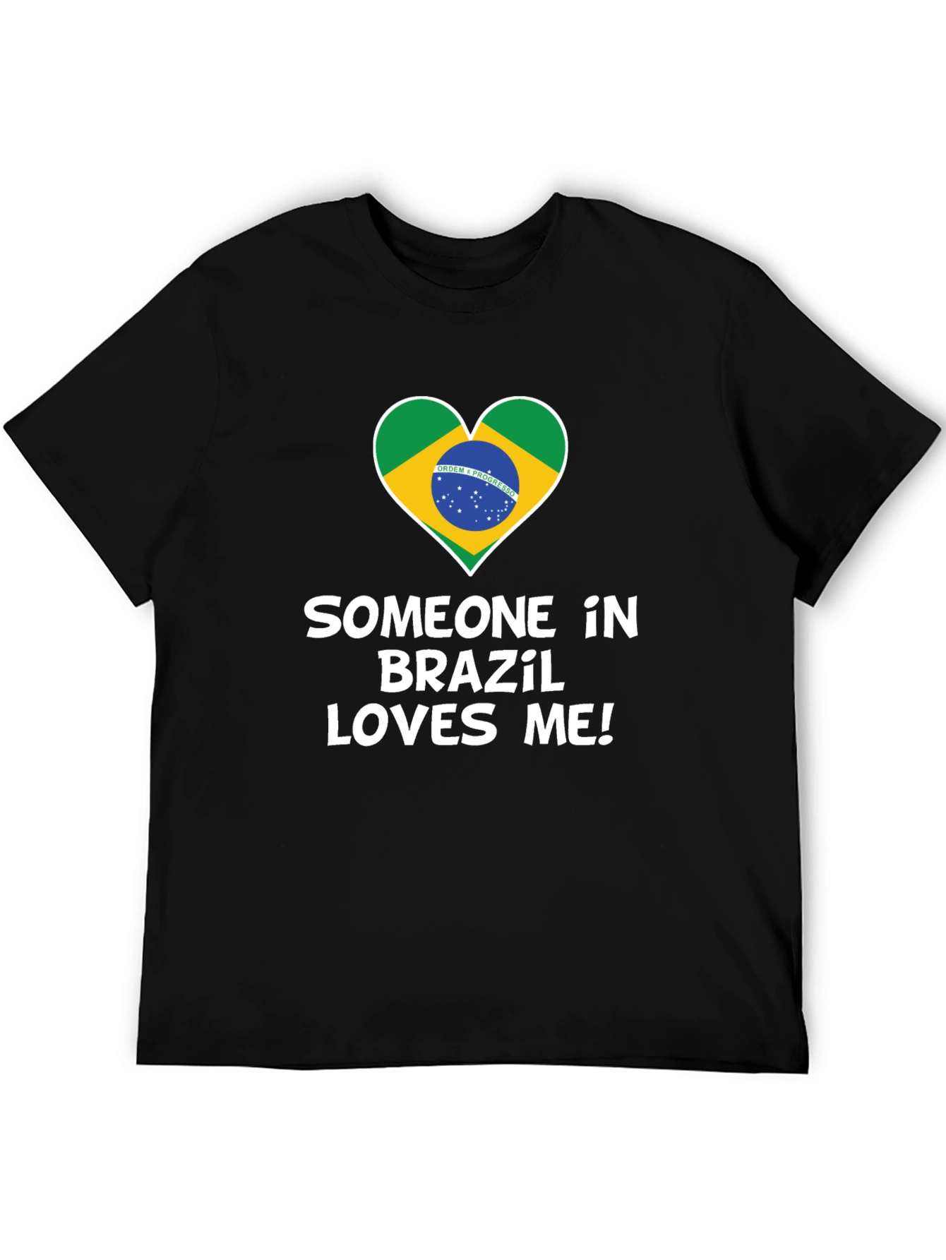 Brazil Love T-Shirt - Graphic Heart Tee